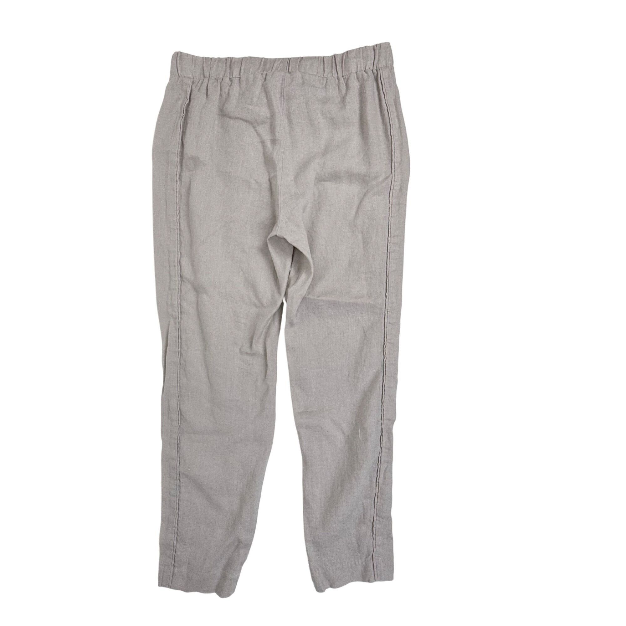 Ellen Tracy Ellen Tracy Women's Linen Drawstring Casual Pants Beige Size Size 32" / US 10 / IT 46 - 4 Thumbnail