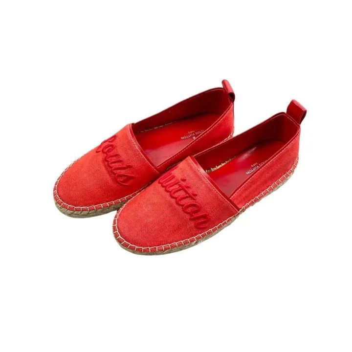 Louis Vuitton Louis Vuitton Red Slip-On Casual Shoes -2508 Size US 5 / EU 37 - 1 Thumbnail