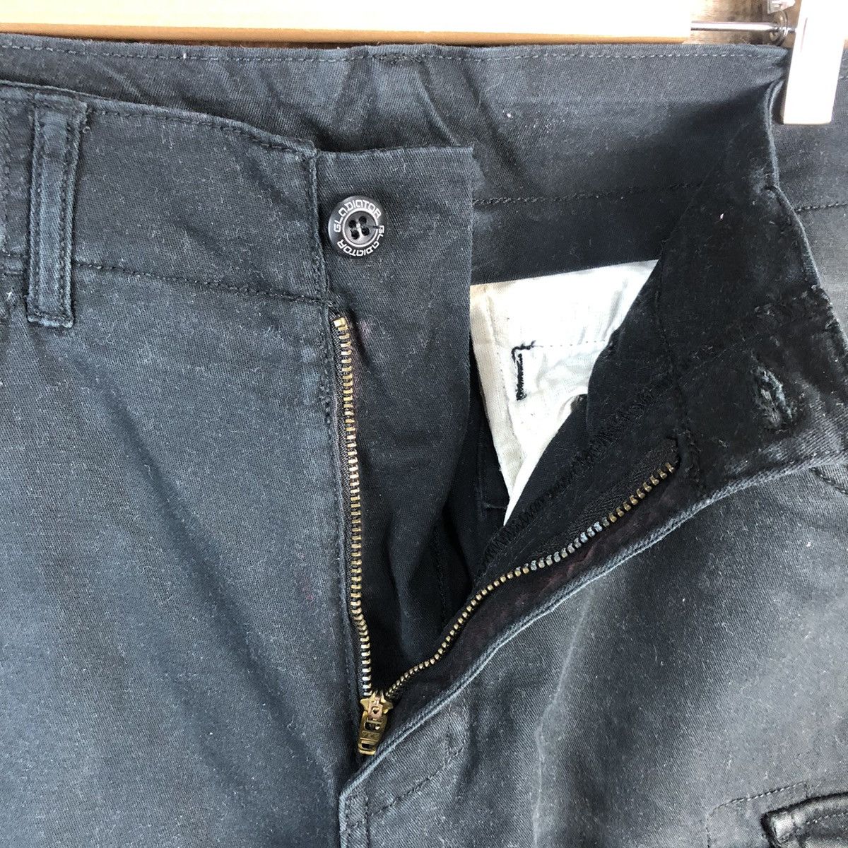 Japanese Brand Gladiator Black utility Cargo Multipocket Pants #A2590 Size US 31 - 12 Thumbnail