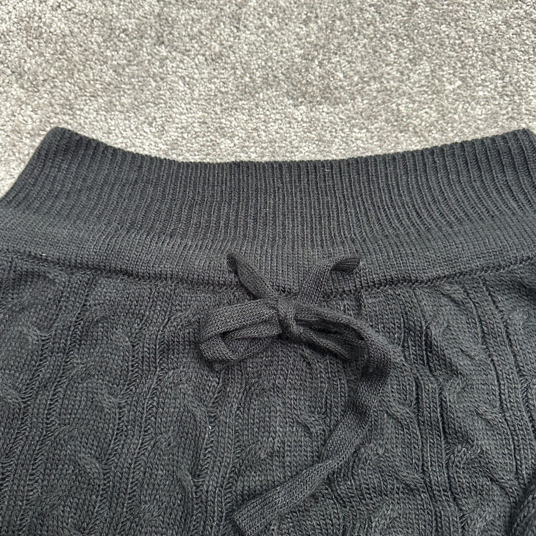 Fashion Nova Fashion Nova Sweatpants Womens XL Black Tapered Leg Drawstring Knit Breathable Comfort Elastic Waist Casual Fit Classic Size 40" / US 18 - 3 Thumbnail