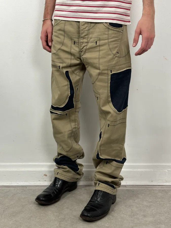 Marithe + Francois Girbaud 2000s Marithé + François Girbaud Beige Cargo Pants Size US 32 / EU 48 - 2 Thumbnail