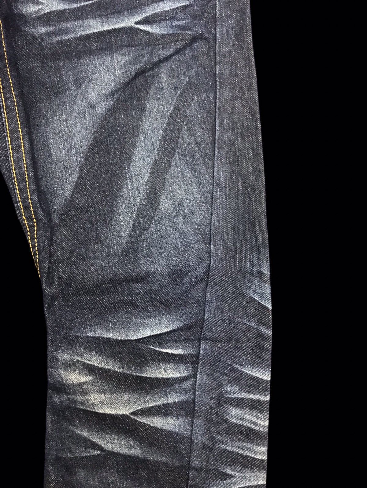 Designer × Japanese Brand × Morgan Homme 💥DENIM ART💥MORGAN HOMME SICK DOPE FADES CURVED DENIM F173 Size US 31 - 6 Thumbnail