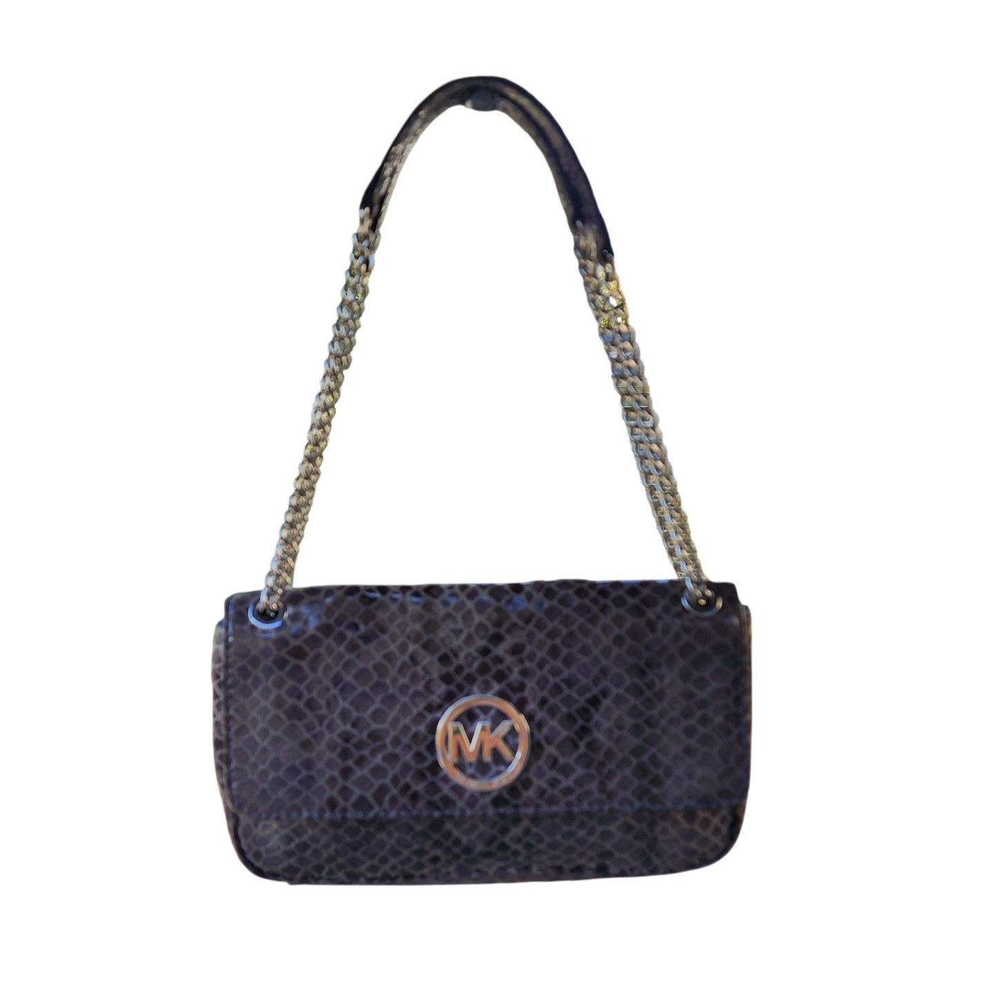 Michael Kors Michael Kors Fulton Python Embossed Leather Chain Strap Bag Size ONE SIZE - 5 Thumbnail