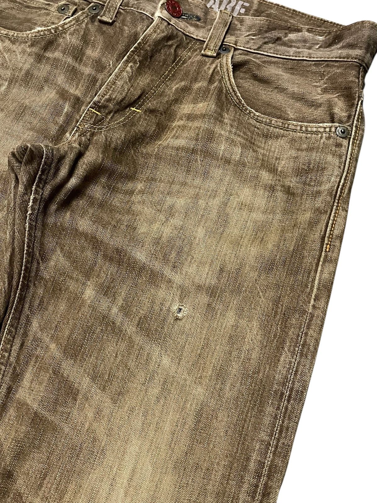 Edwin × Japanese Brand × Vintage Edwin 503 Flare Faded Brown Whiskers Jeans Size US 32 / EU 48 - 8 Thumbnail