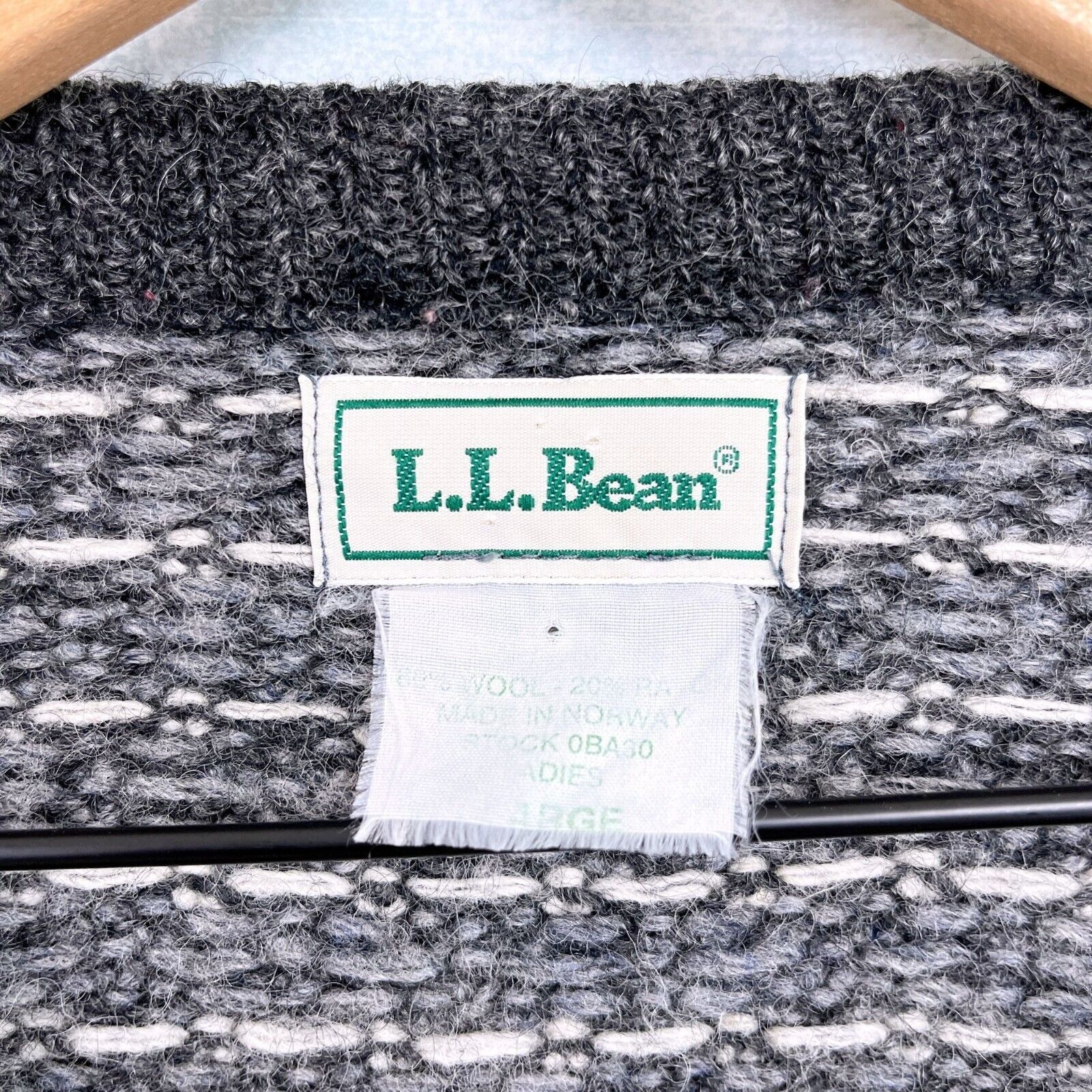 L.L. Bean LL Bean Vintage Birdseye Cardigan Sweater Norway Womens L Size L / US 10 / IT 46 - 6 Thumbnail