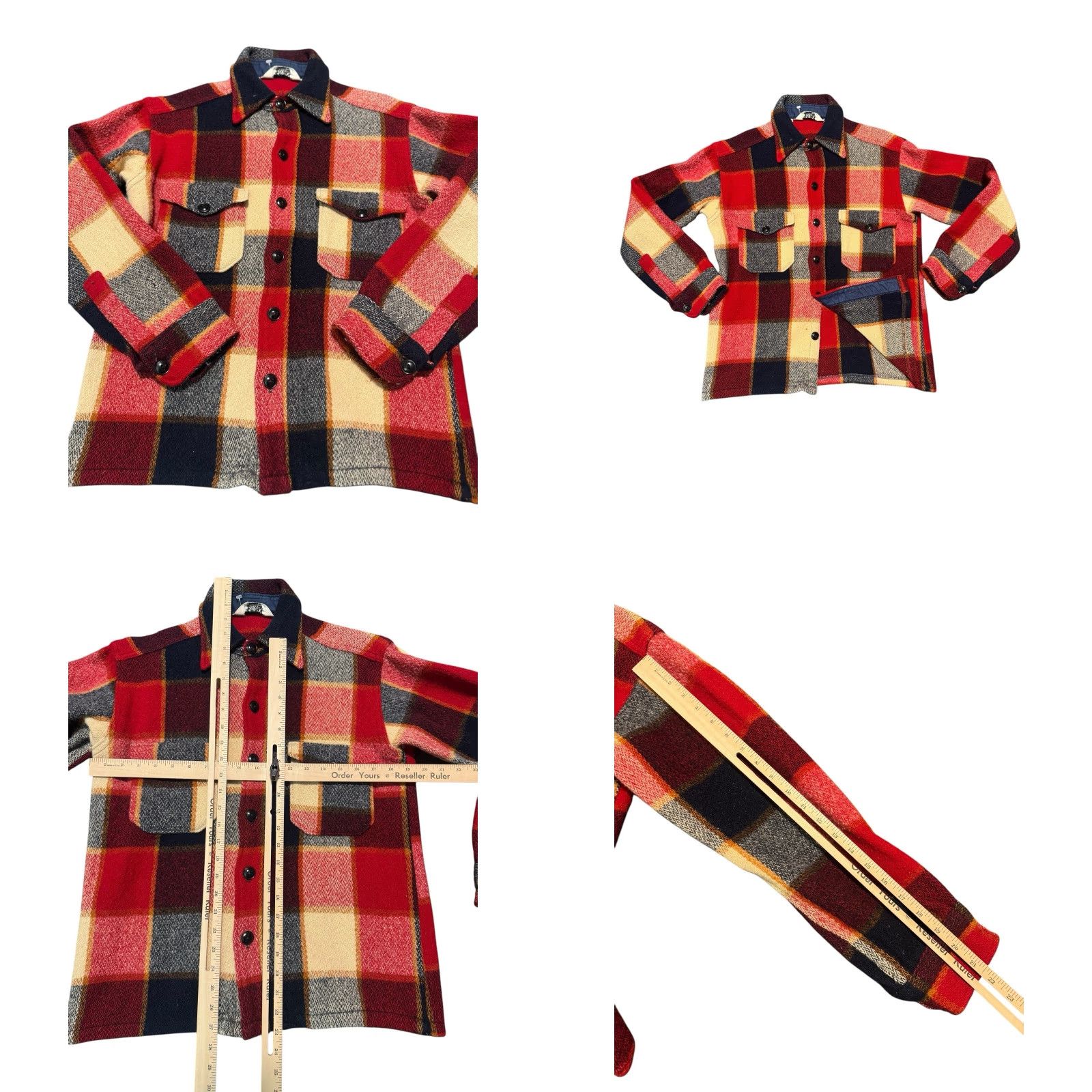 Vintage VINTAGE Woolrich 554 Mackinaw Jacket 1960 Heavy Wool Victory Plaid Mens Large Woolrich Woolen Mills Jacket Coat Plaid Red Winter Fall Long Size US L / EU 52-54 / 3 - 10 Thumbnail