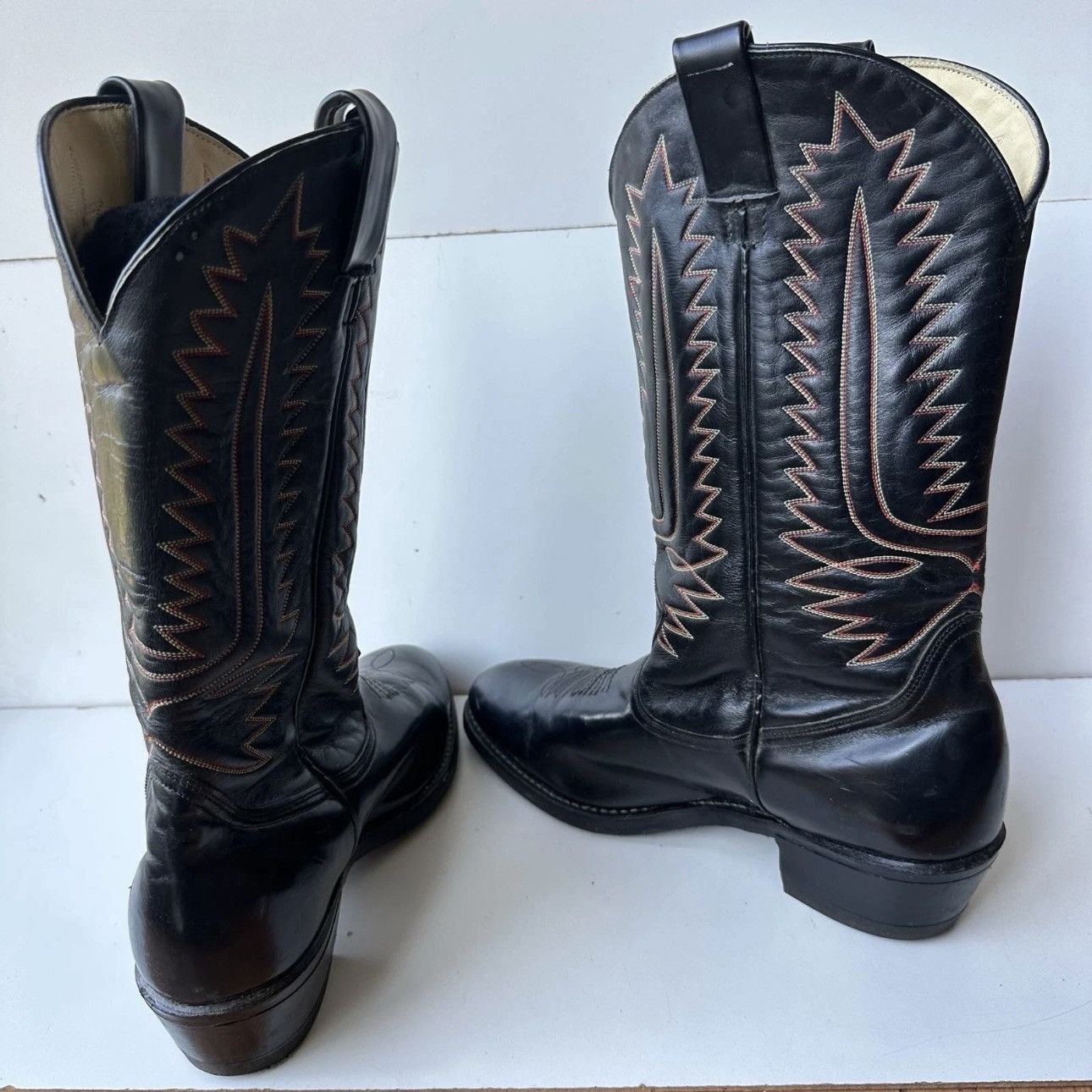 Other Tufgum Vintage Unisex Western Cowboy Boots Leather Size 11 Size US 11 / EU 44 - 5 Thumbnail