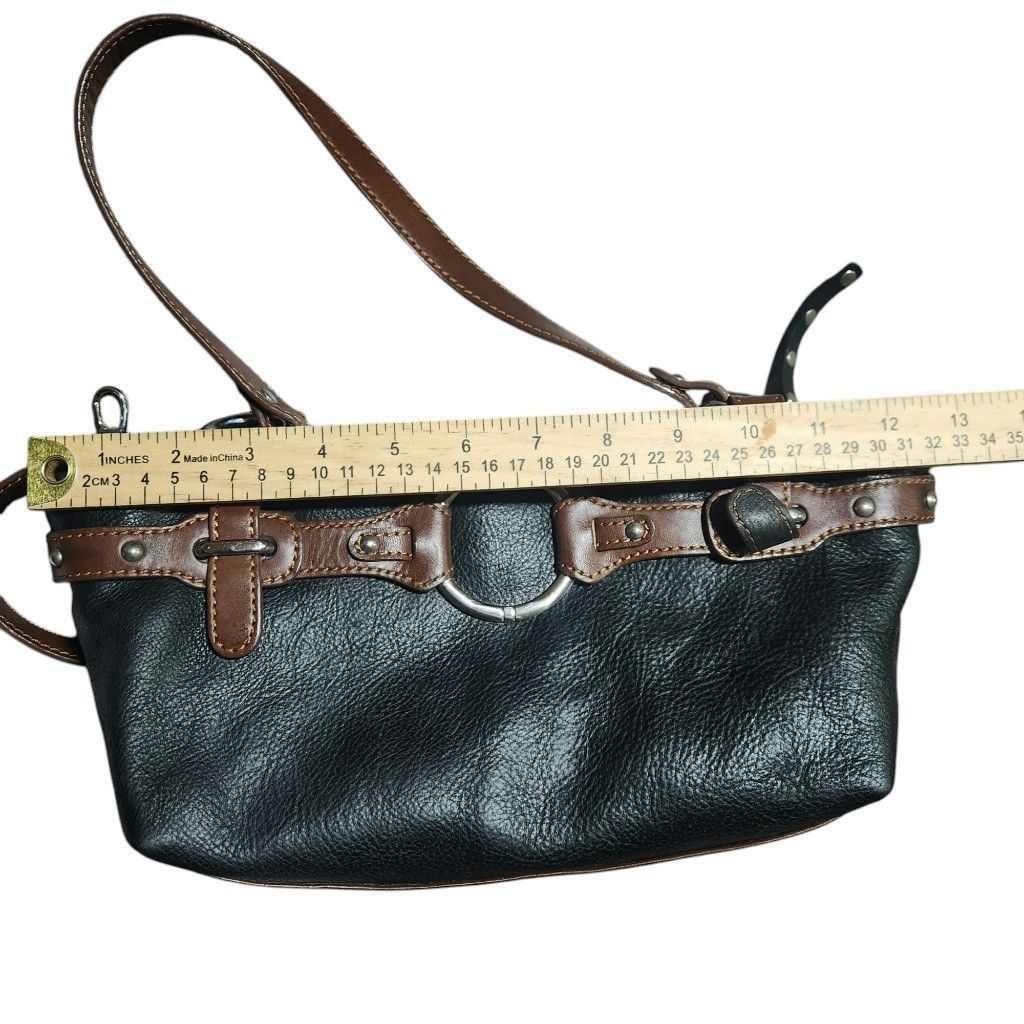 Bosca Bosca Leather Handbag Black and Brown Purse Bag Size ONE SIZE - 6 Thumbnail