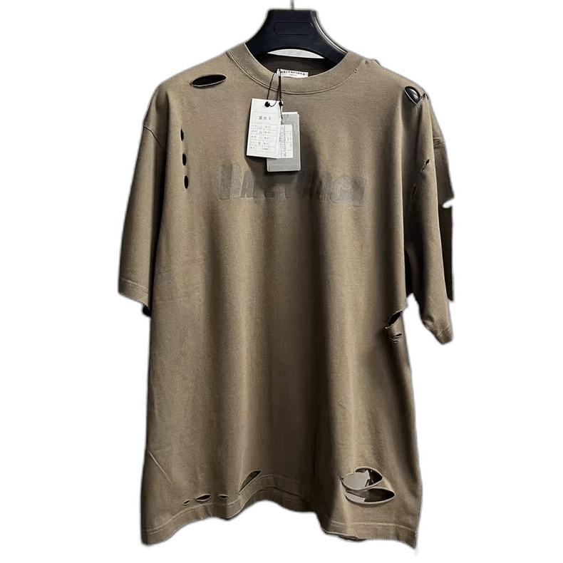 Balenciaga Gray Logo Print Short Sleeve TShirt-2505 Size US XXS / EU 40 - 1 Thumbnail
