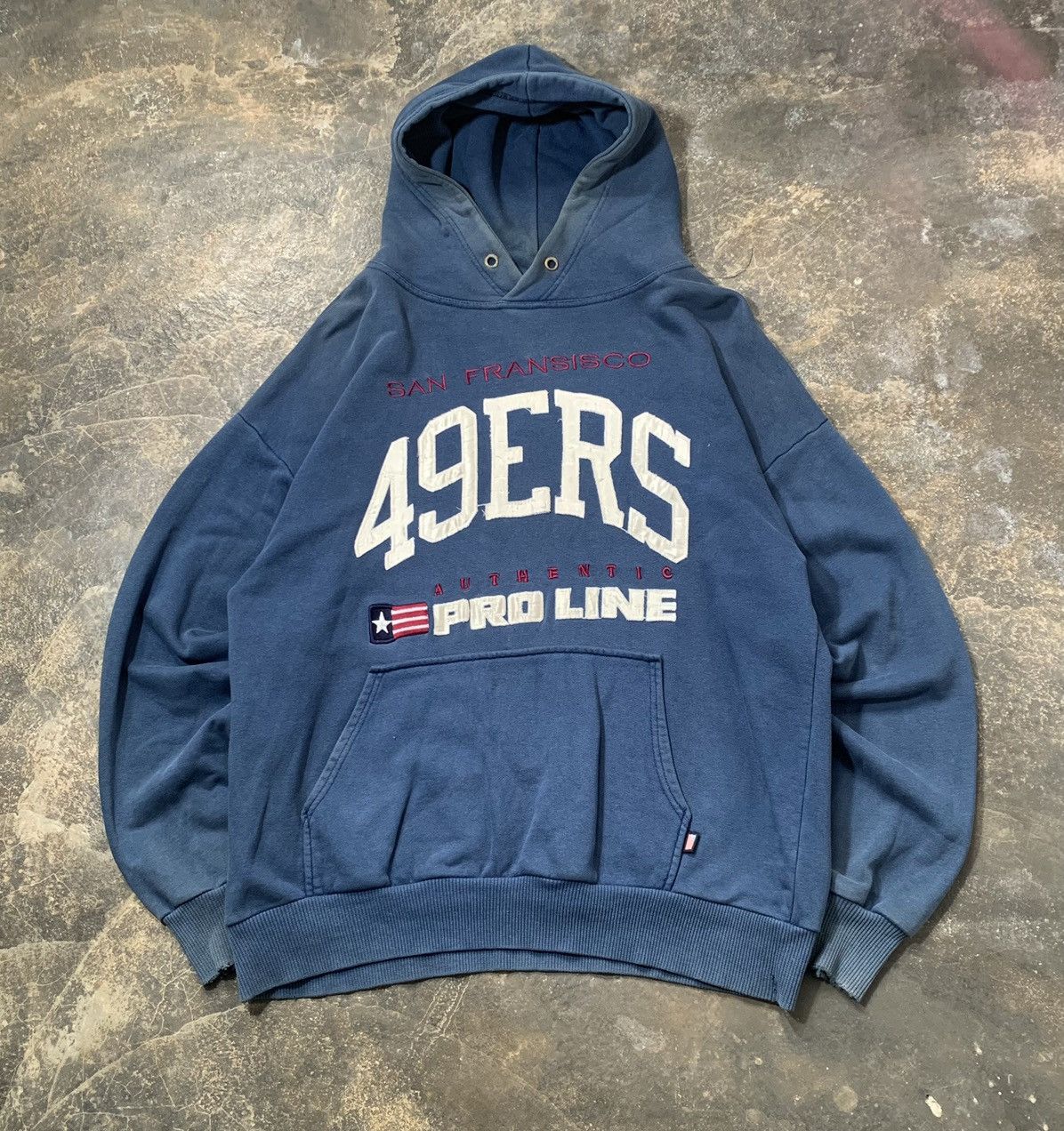 NFL × Vintage Vintage faded 49ers patches hoodie Size US XXL / EU 58 / 5 - 1 Thumbnail