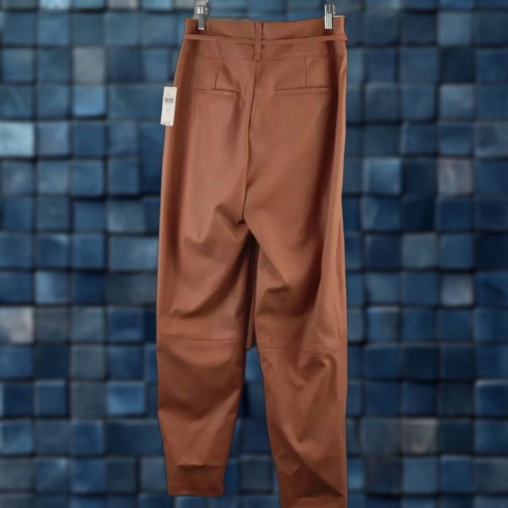 Vintage BLANKNYC Pants Front Pleat Faux Leather Ankle Pink 27 Women Regular Size Blush NWT Size 27" / US 4 / IT 40 - 1 Thumbnail