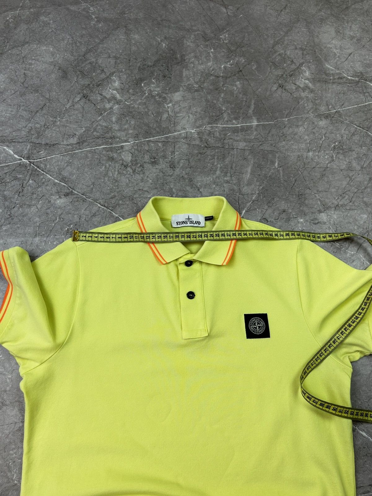 Stone Island Vintage Polo Stone Island Box Logo Tee Yellow T-shirt Size US M / EU 48-50 / 2 - 18 Thumbnail