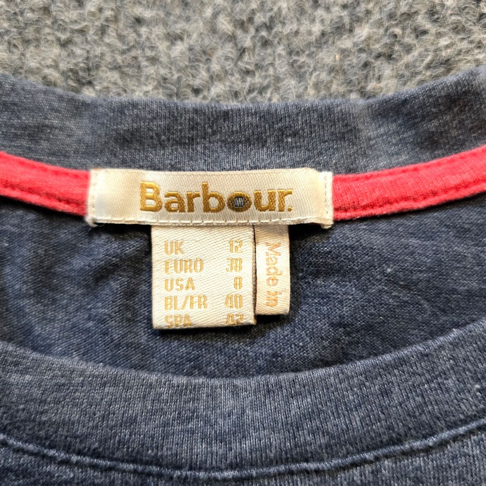 Barbour Barbour Shirt Womens Size 8 Gray Long Sleeve Round Neck Logo Basic Size M / US 6-8 / IT 42-44 - 4 Thumbnail