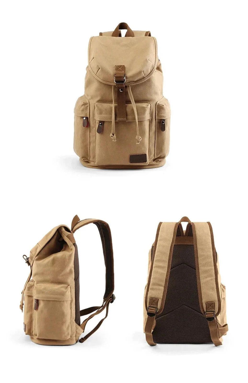 Other Vintage Style Canvas Backpack Size ONE SIZE - 4 Thumbnail