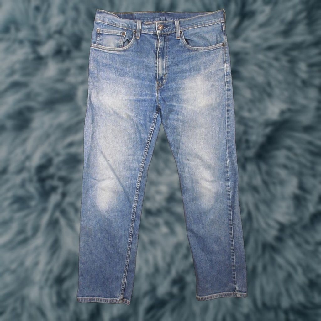 Levi's Levi's 505 Jeans 34x30 Blue Stretch Denim Regular Fit Straight Leg Men Size US 34 / EU 50 - 1 Thumbnail