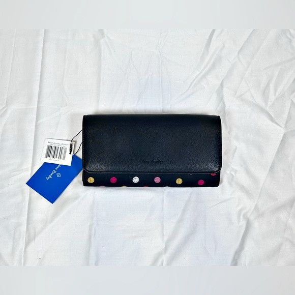 Vera Bradley Vera Bradley Black Havana Dots RFID Accordian Clutch Wallet Size ONE SIZE - 1 Thumbnail