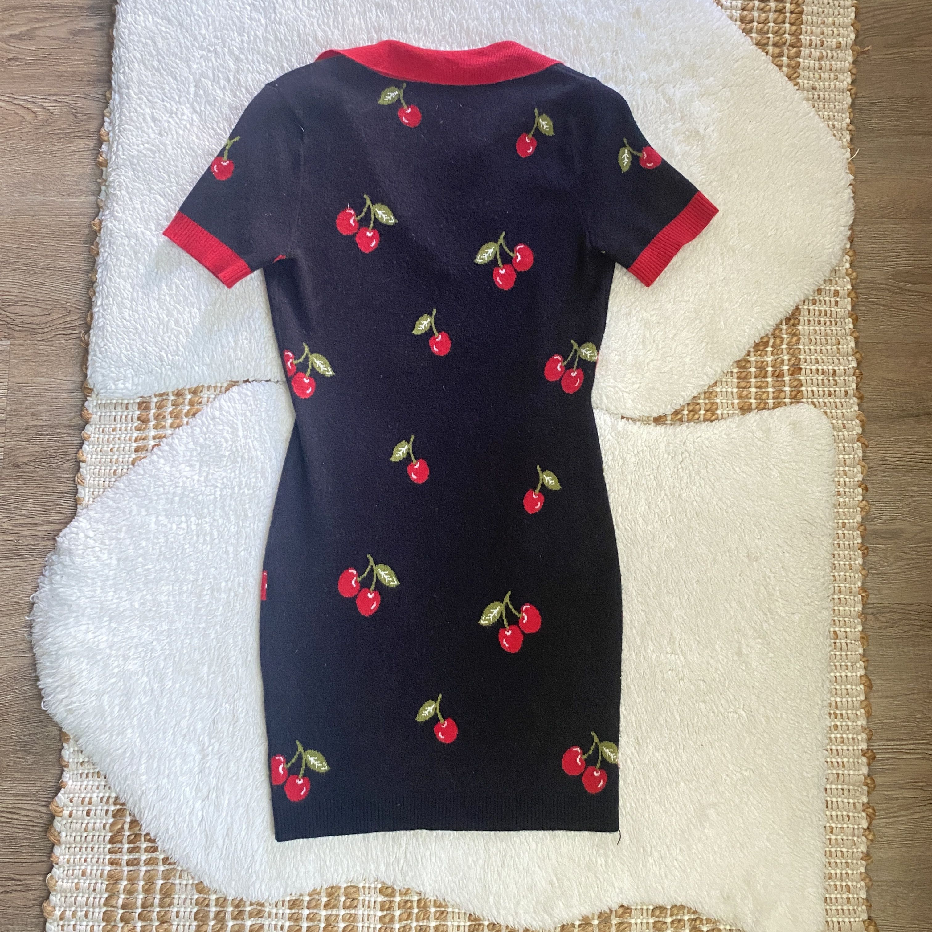 Forever 21 Forever 21 Cherry Split-Neck Sweater Dress – Size Small Size S / US 4 / IT 40 - 5 Thumbnail