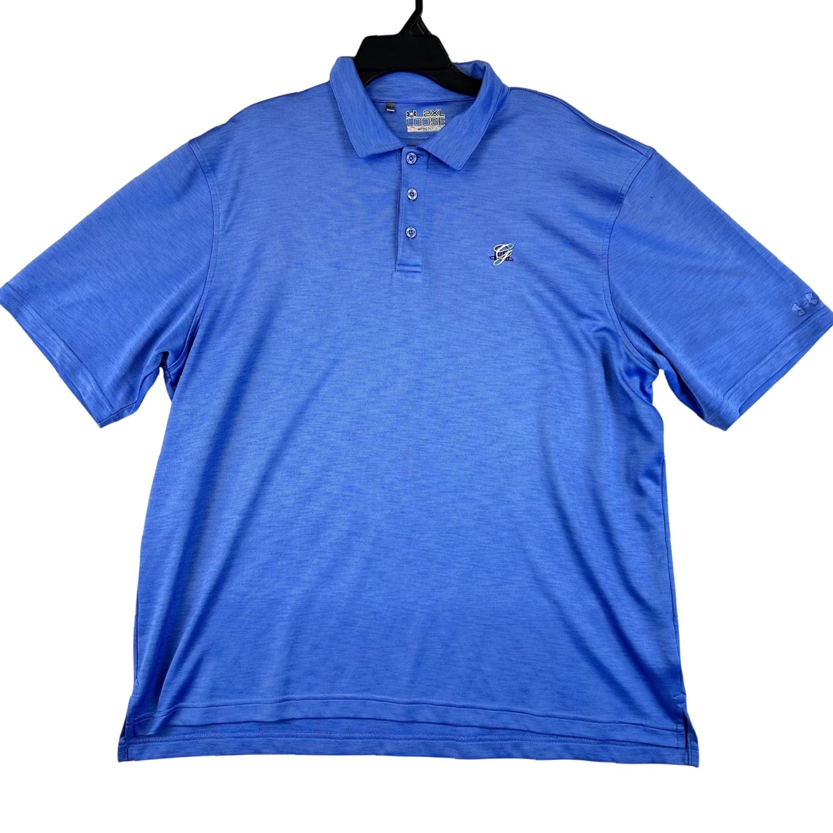 Under Armour Under Armour Golf Performance Polo Mens 2XL HeatGear Breathable Moisture Wicking Short Sleeve Collared Golf Polo Mens 2XL Blue Size US XXL / EU 58 / 5 - 2 Thumbnail