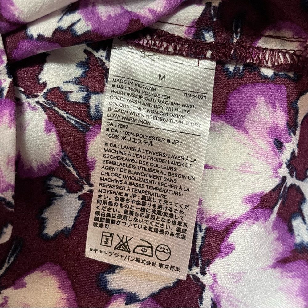 Banana Republic New Banana Republic Floral Purple Long Sleeve Top Tunic Siz Size M / US 6-8 / IT 42-44 - 8 Thumbnail