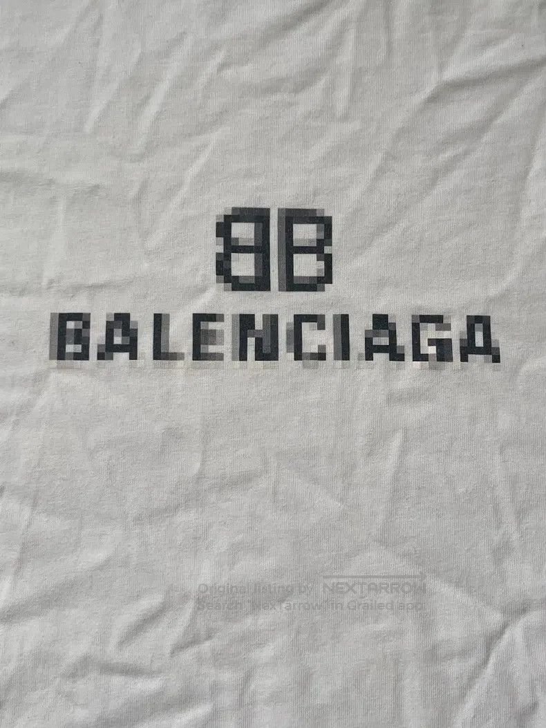 Balenciaga Balenciaga Mosaic Blurred Logo BB Letter Loose Short Sleev Size US S / EU 44-46 / 1 - 3 Thumbnail