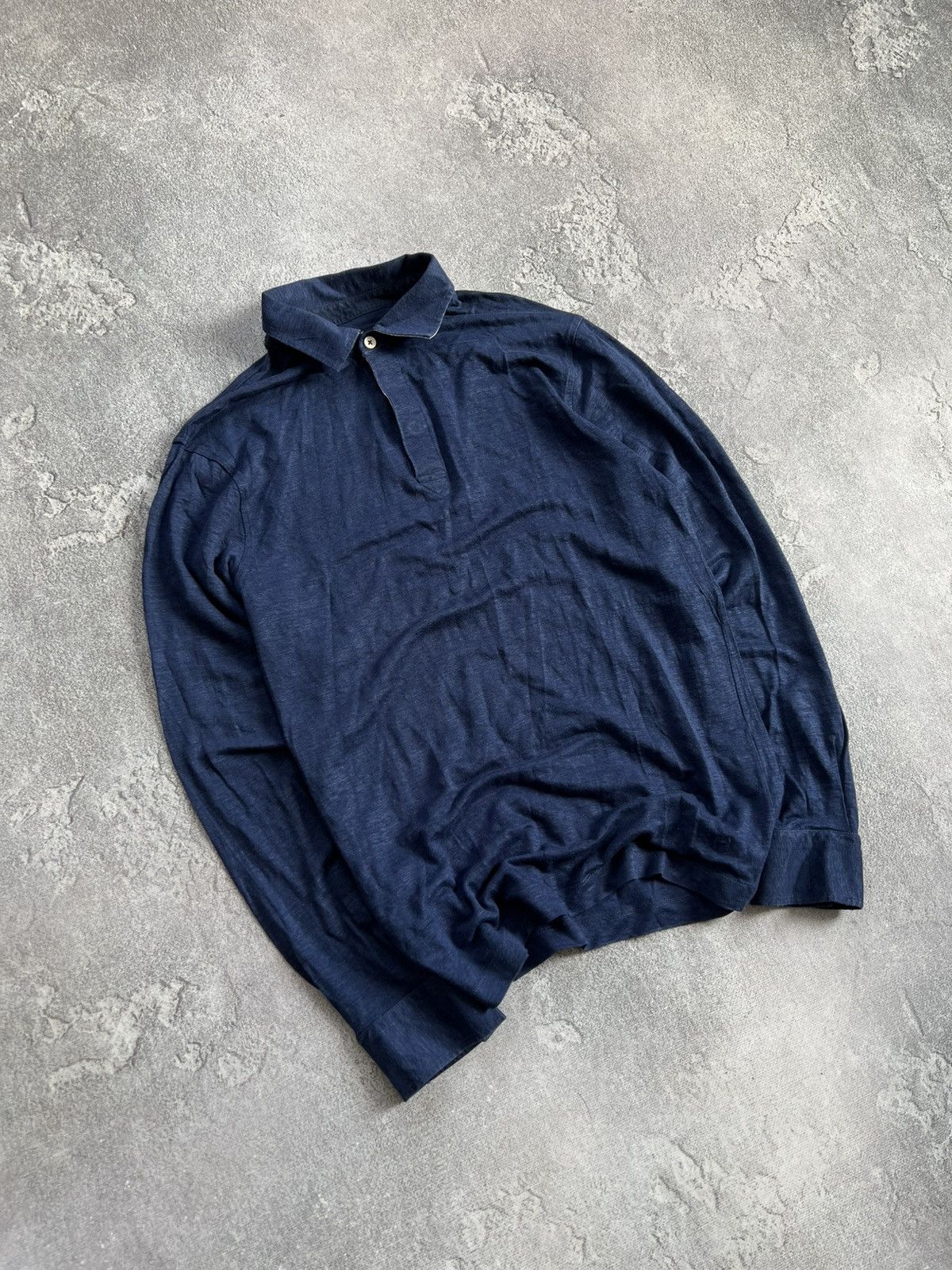 Hackett Hackett Blue Long Sleeve Polo Shirt Mens Sz M Slim Fit Retro Size US M / EU 48-50 / 2 - 2 Thumbnail