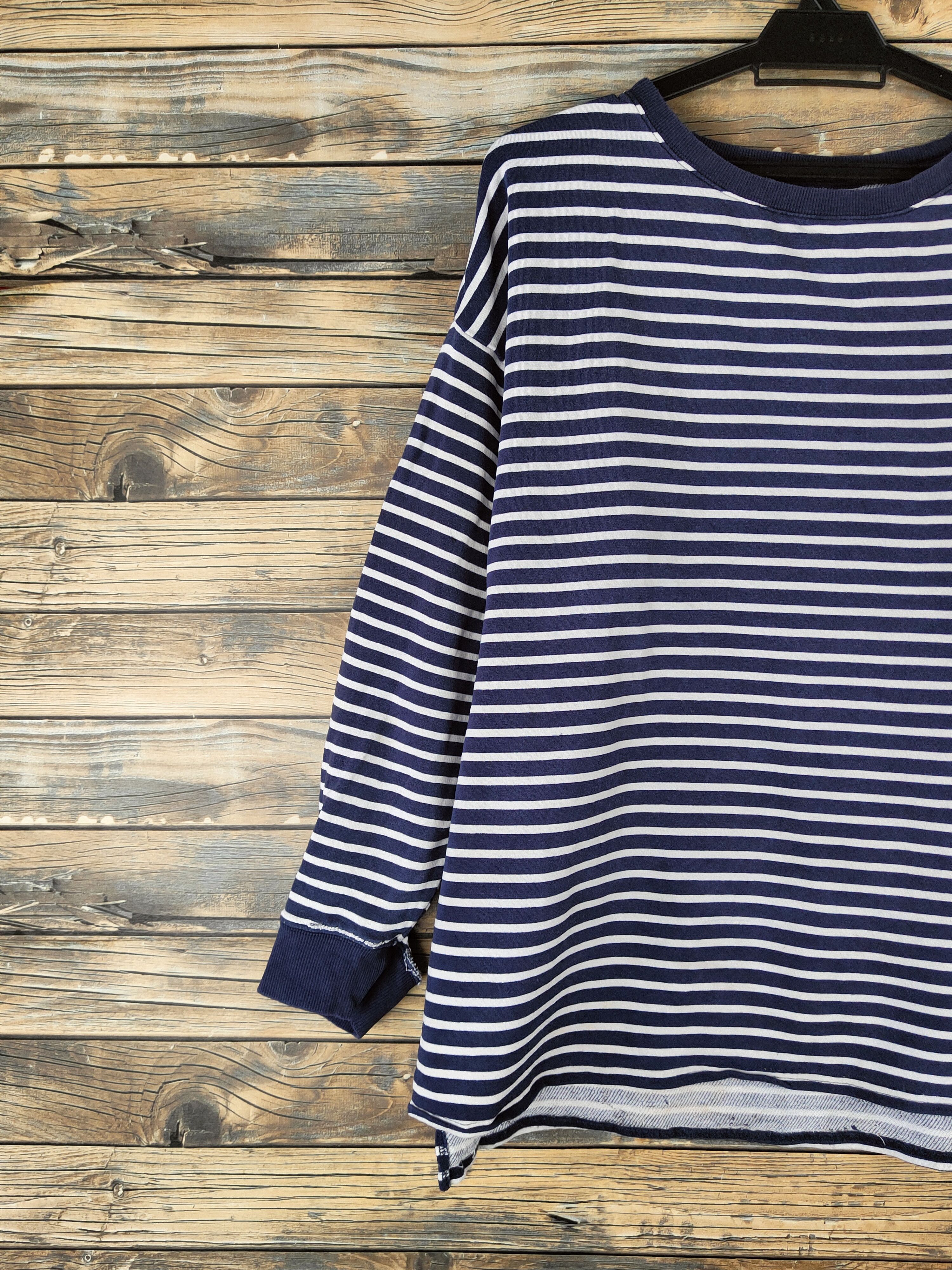Japanese Brand Kurt Cobain fashion by Japanese Brand Blue White Sweatshirt Size L / US 10 / IT 46 - 3 Thumbnail