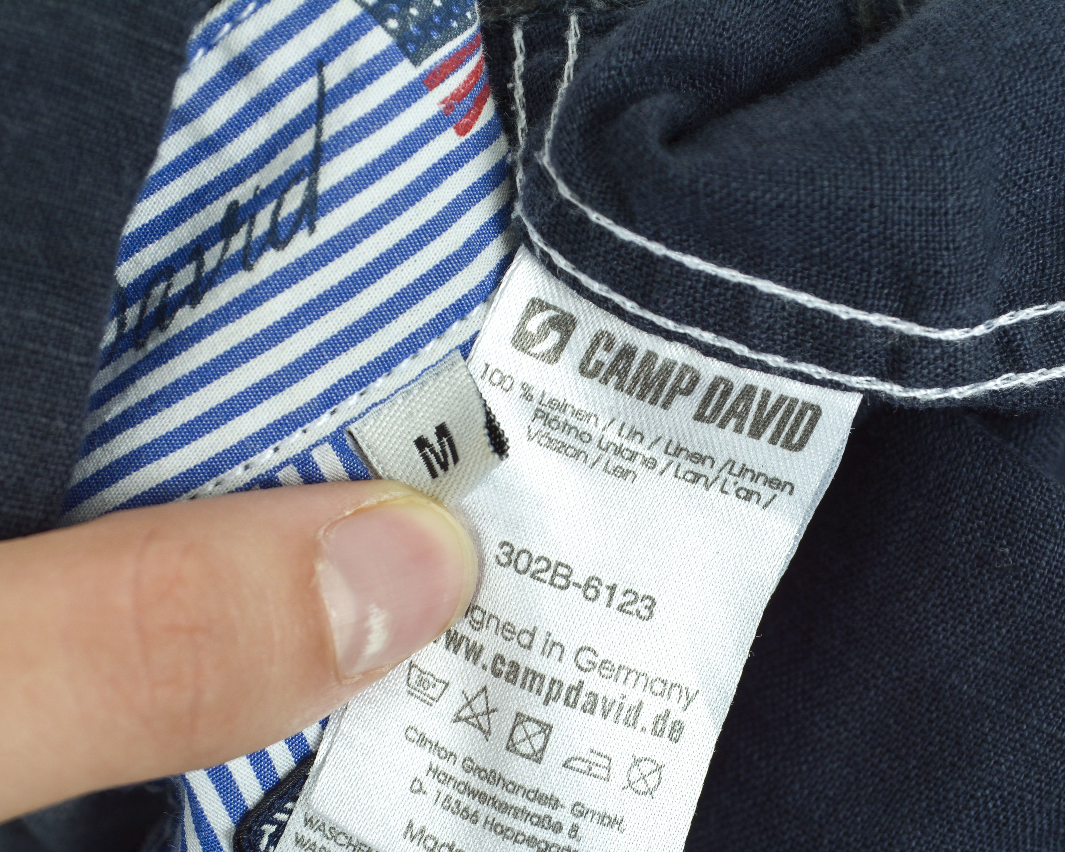 Camp David Linen Shirt M Muscule Fit ShortSleeve Casual Embroidery Flax Size US M / EU 48-50 / 2 - 2 Thumbnail
