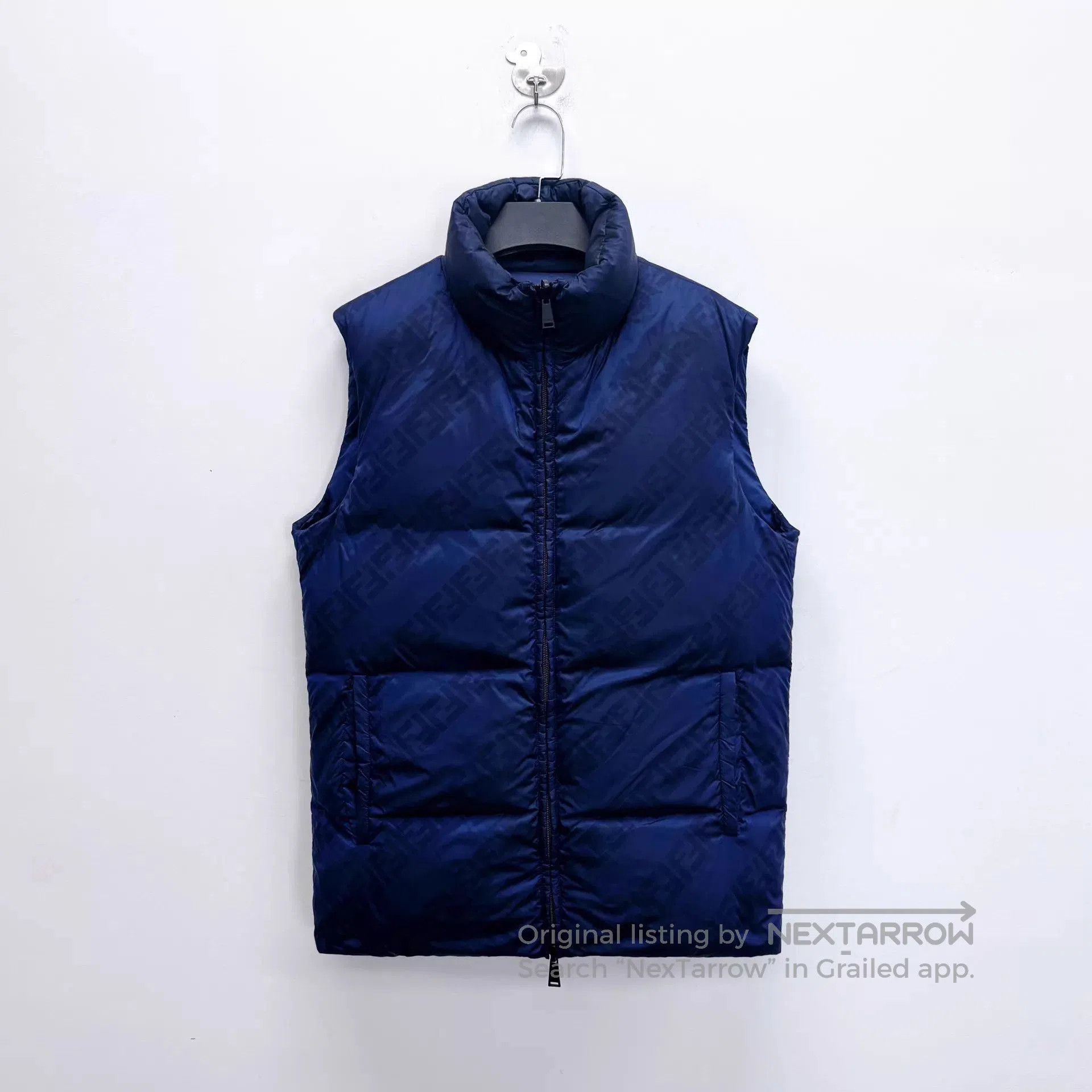 Fendi Blue Puffer Vest with Zip Closure. Size US S / EU 44-46 / 1 - 1 Thumbnail