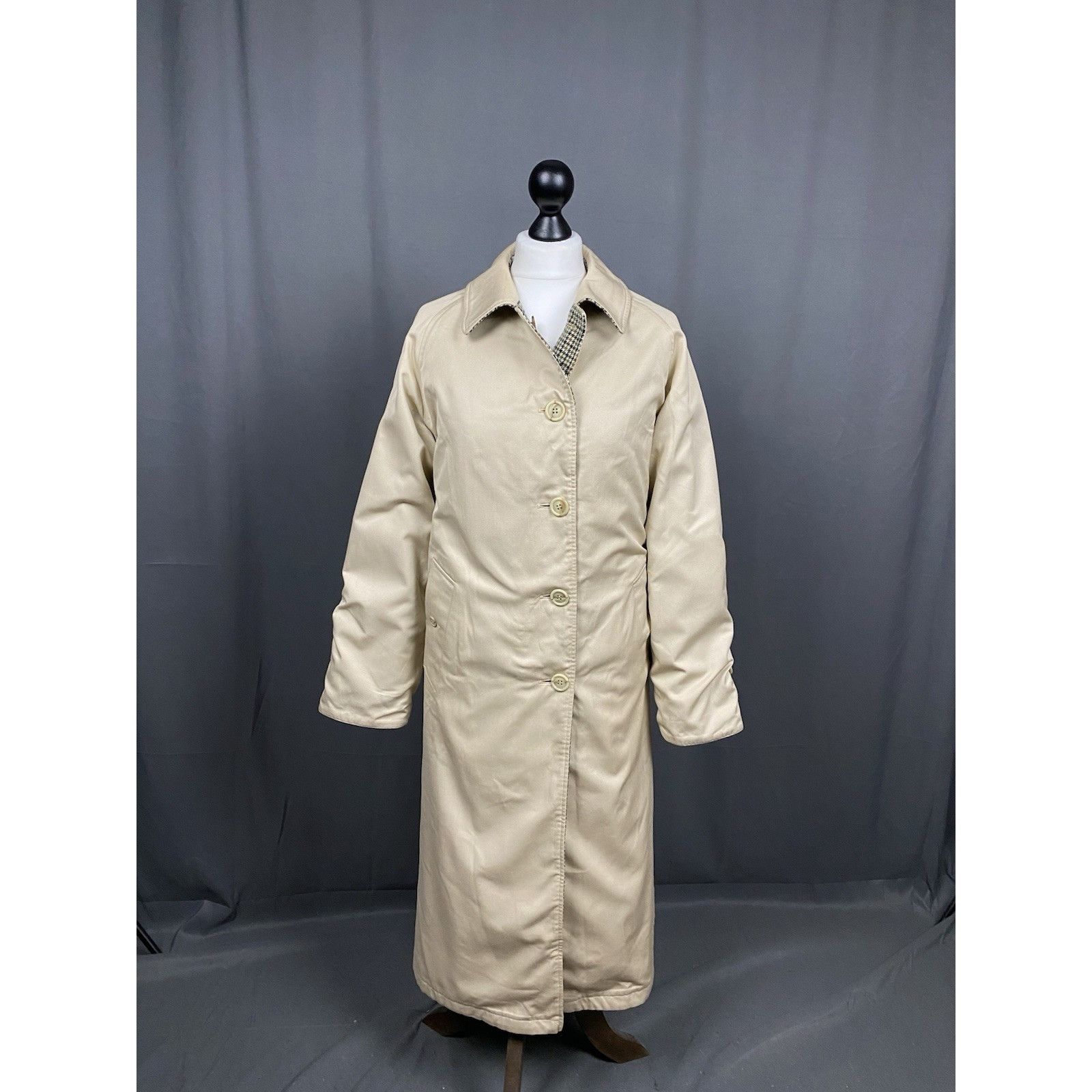 Burberry Burberry Women's Beige / Green Reversible Wool Coat Size 16 Size XL / US 12-14 / IT 48-50 - 4 Thumbnail