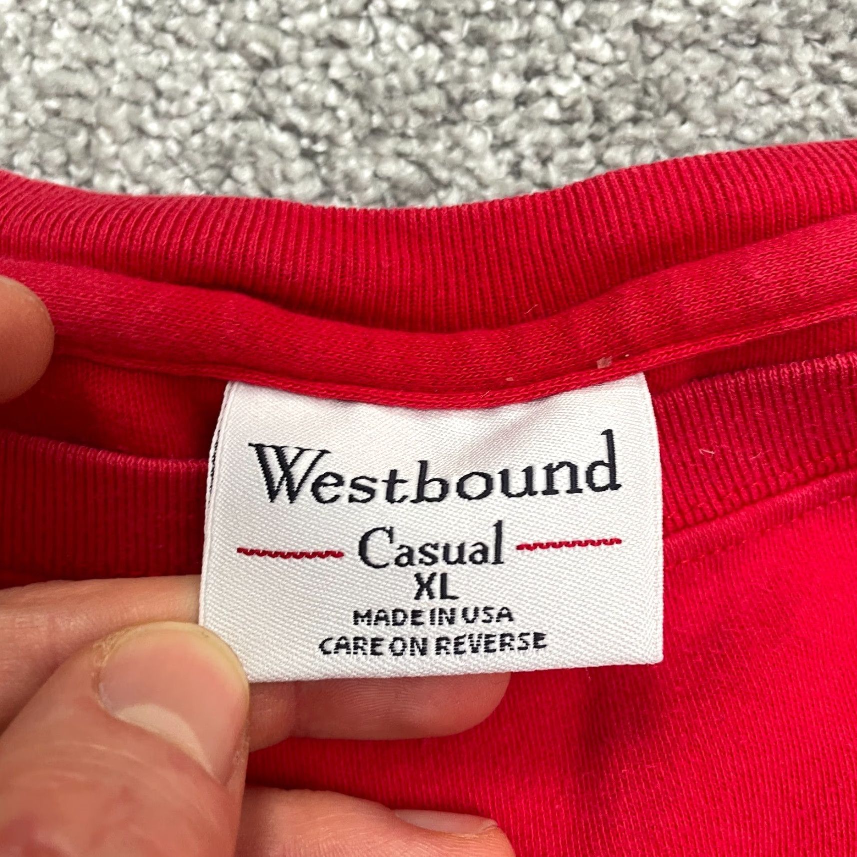 Vintage Westbound Basic Essential TShirt Womens XL Red Crew Neck Short Sleeve Casual Tee Size XL / US 12-14 / IT 48-50 - 5 Thumbnail