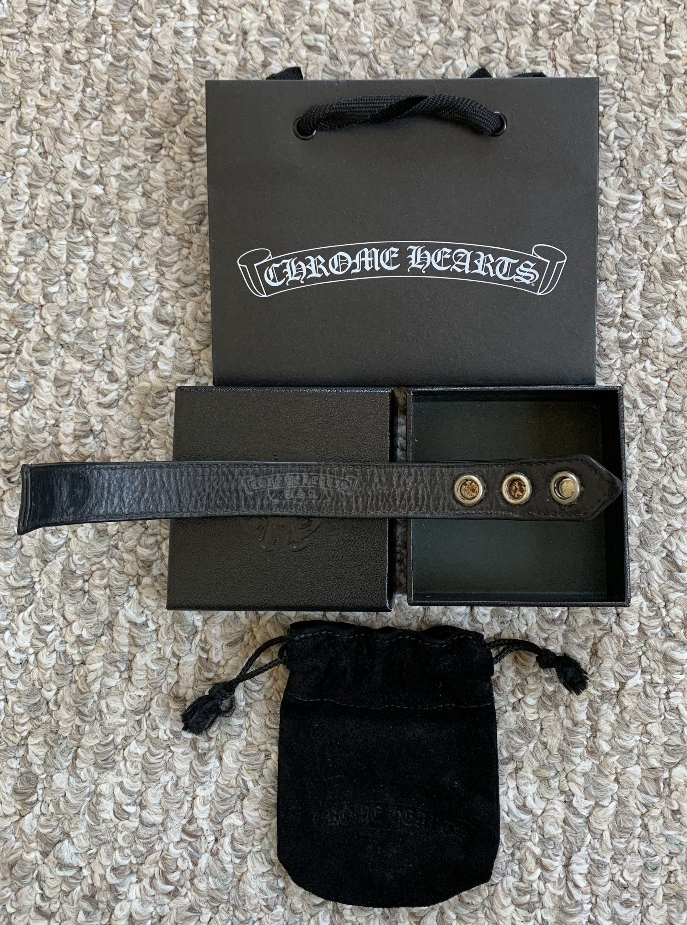 Chrome Hearts Chrome Hearts Adjustable Leather Silver Snap Bracelet Size ONE SIZE - 7 Thumbnail