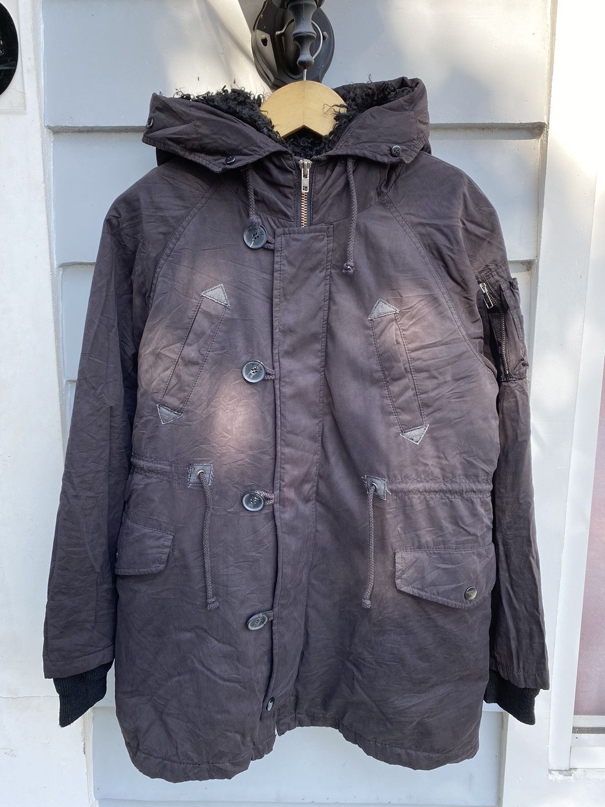 Japanese Brand Moussy Black Panel Furry Parkas Size US L / EU 52-54 / 3 - 1 Thumbnail