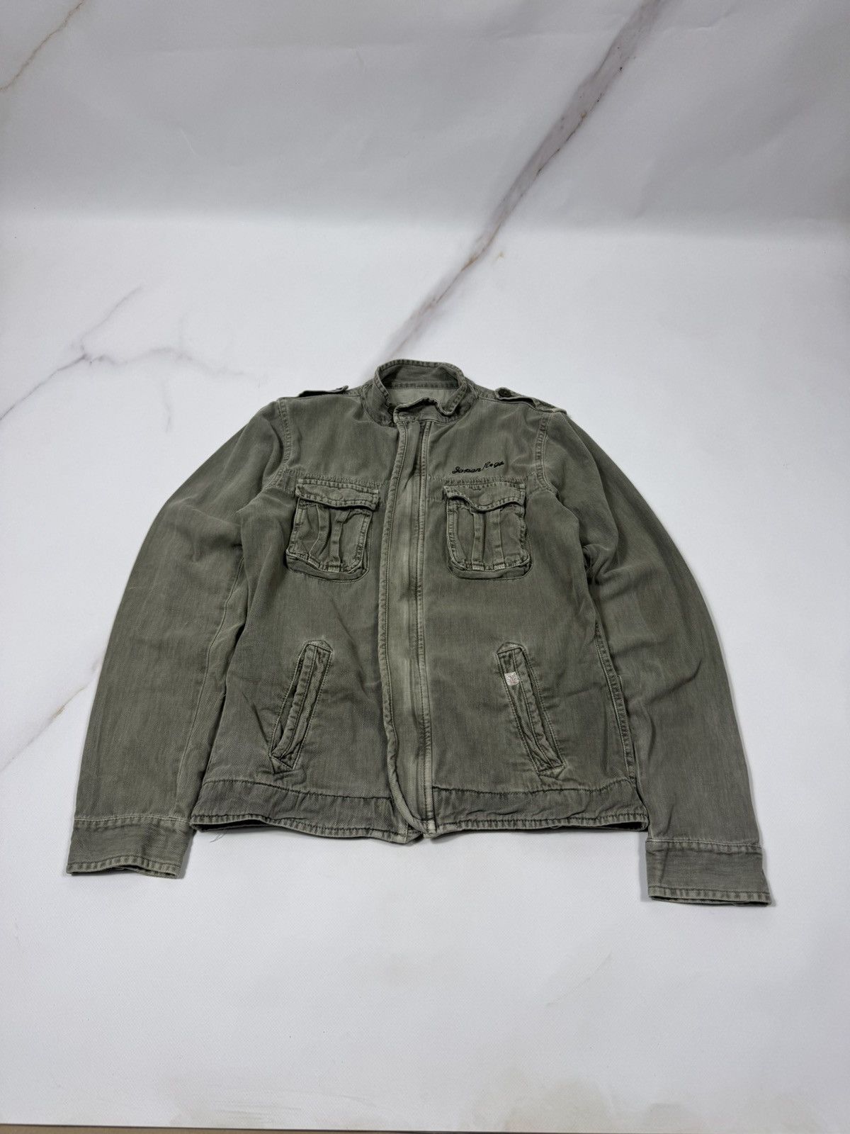 Japanese Brand Vintage Japan Rugs Green Military Jacket Size S / US 4 / IT 40 - 2 Thumbnail