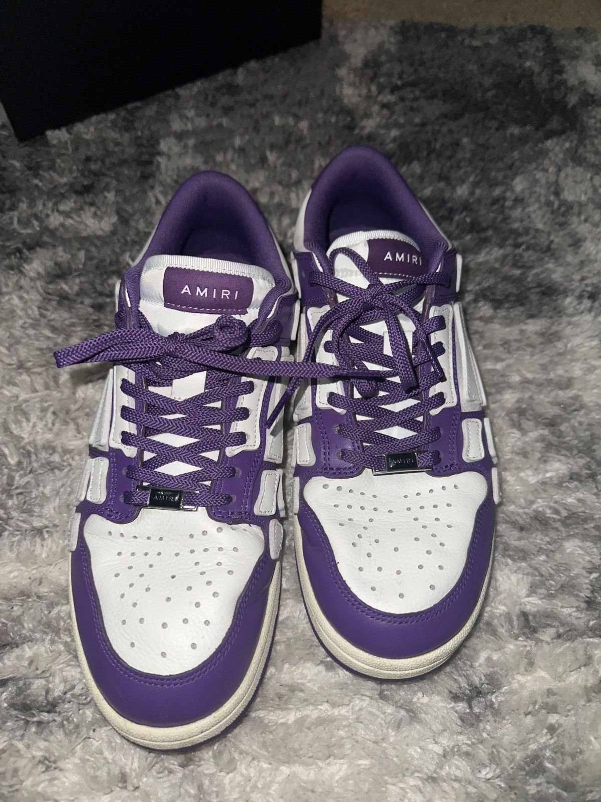 Amiri Amiri skel top low size 44 Purple and white Size US 11 / EU 44 - 7 Thumbnail