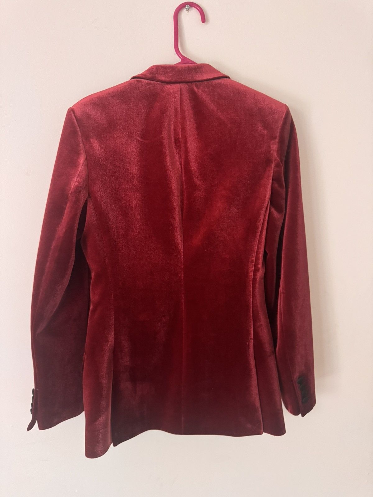 Asos asos Super Skinny Velvet Blazer Size 34R - 2 Thumbnail