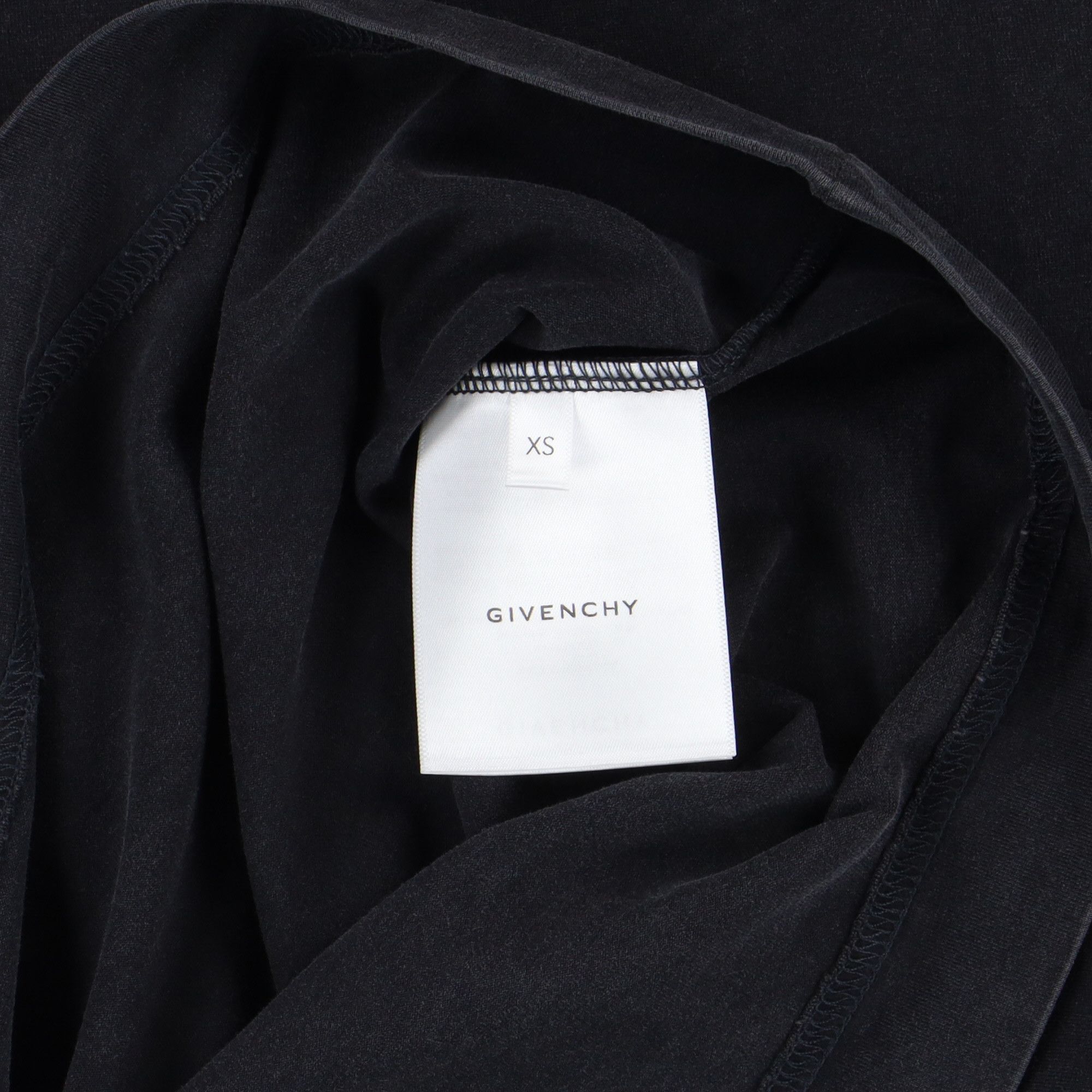 Givenchy Washed Black Cheneille Patch College Logo T-Shirt Size XS / US 0-2 / IT 36-38 - 4 Thumbnail
