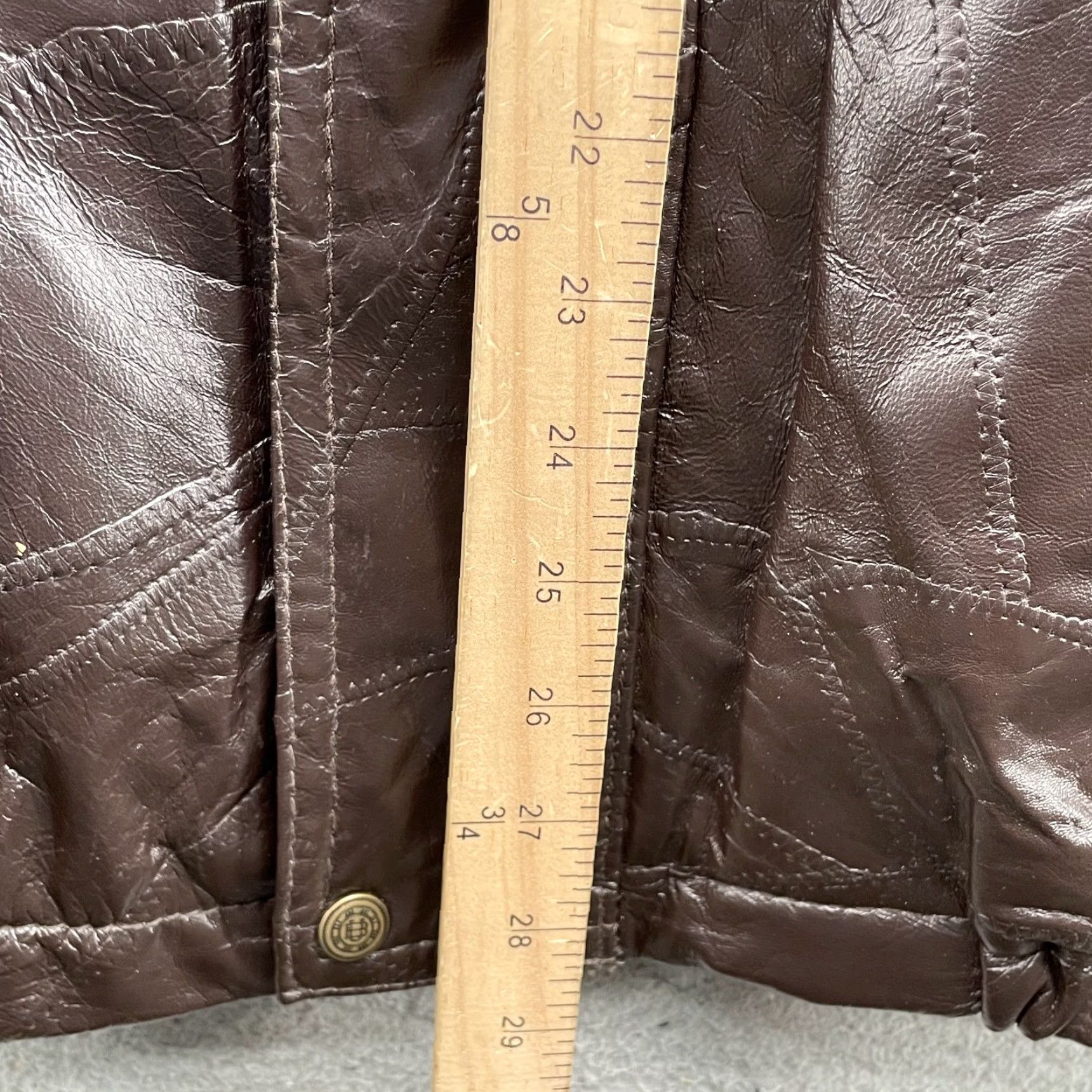 Haband Haband Genuine Leather Jacket Mens XL Brown Coat Moto Biker Punk Rock Bomber 90s Jacket Mens XL Brown Haband Leather Jacket Size US XL / EU 56 / 4 - 6 Thumbnail