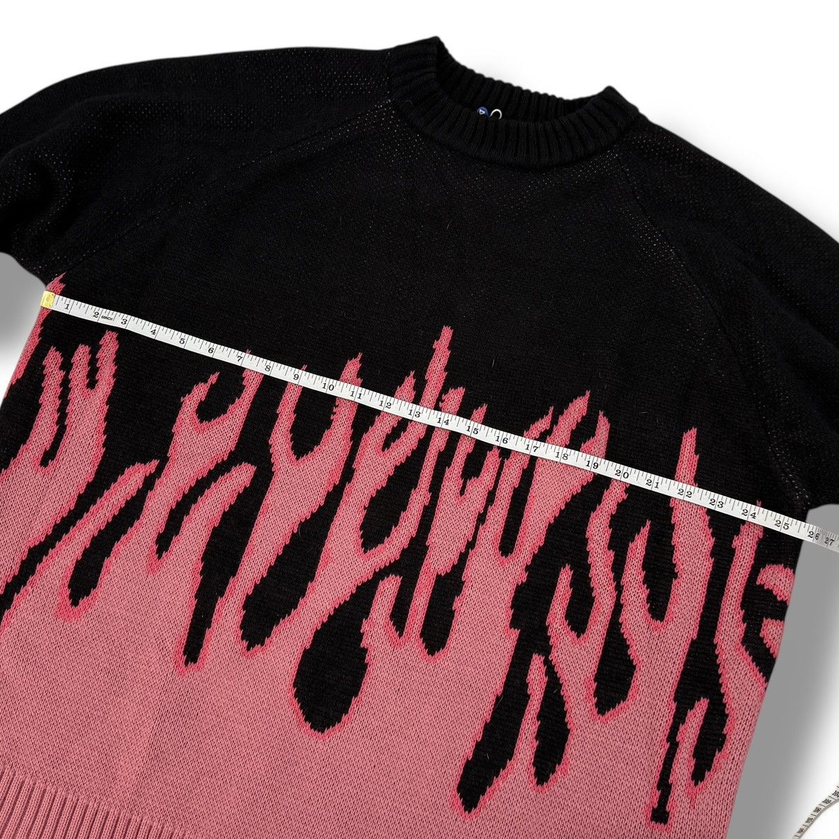 Other Aelfric Eden Solid Black Hot Pink Flames Sweater Size US XL / EU 56 / 4 - 3 Thumbnail