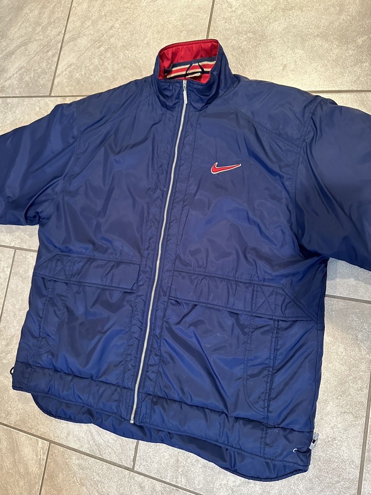 Nike × Vintage 90s Vintage Nike Swoosh Y2K Retro Coat/Jacket Size US XL / EU 56 / 4 - 1 Thumbnail