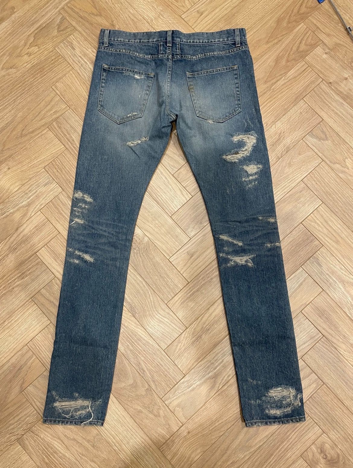 Hedi Slimane × Saint Laurent Paris 13FW D02 Little Crash Jeans sz31 & 32 Size US 32 / EU 48 - 3 Thumbnail