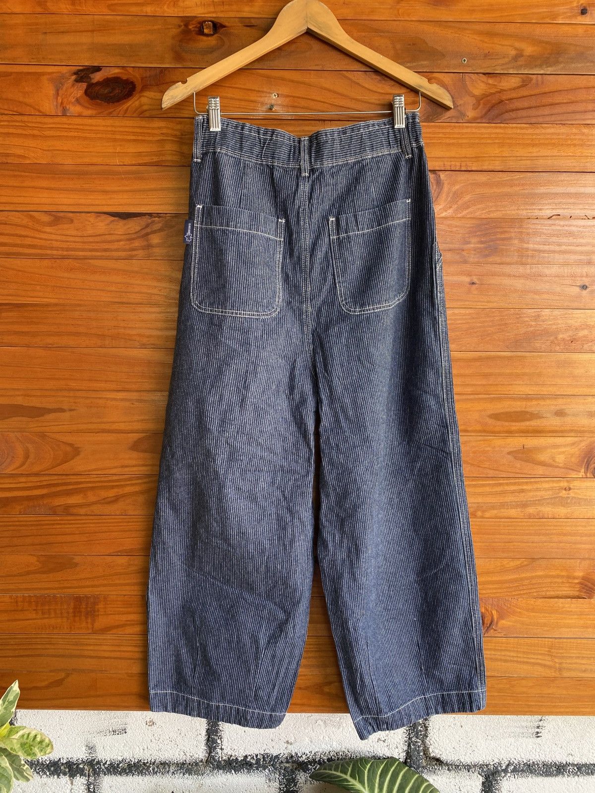 Japanese Brand LOGOS DAYS Hickory Stripe Denim Pants Wide Leg Jeans Size US 28 / EU 44 - 12 Thumbnail