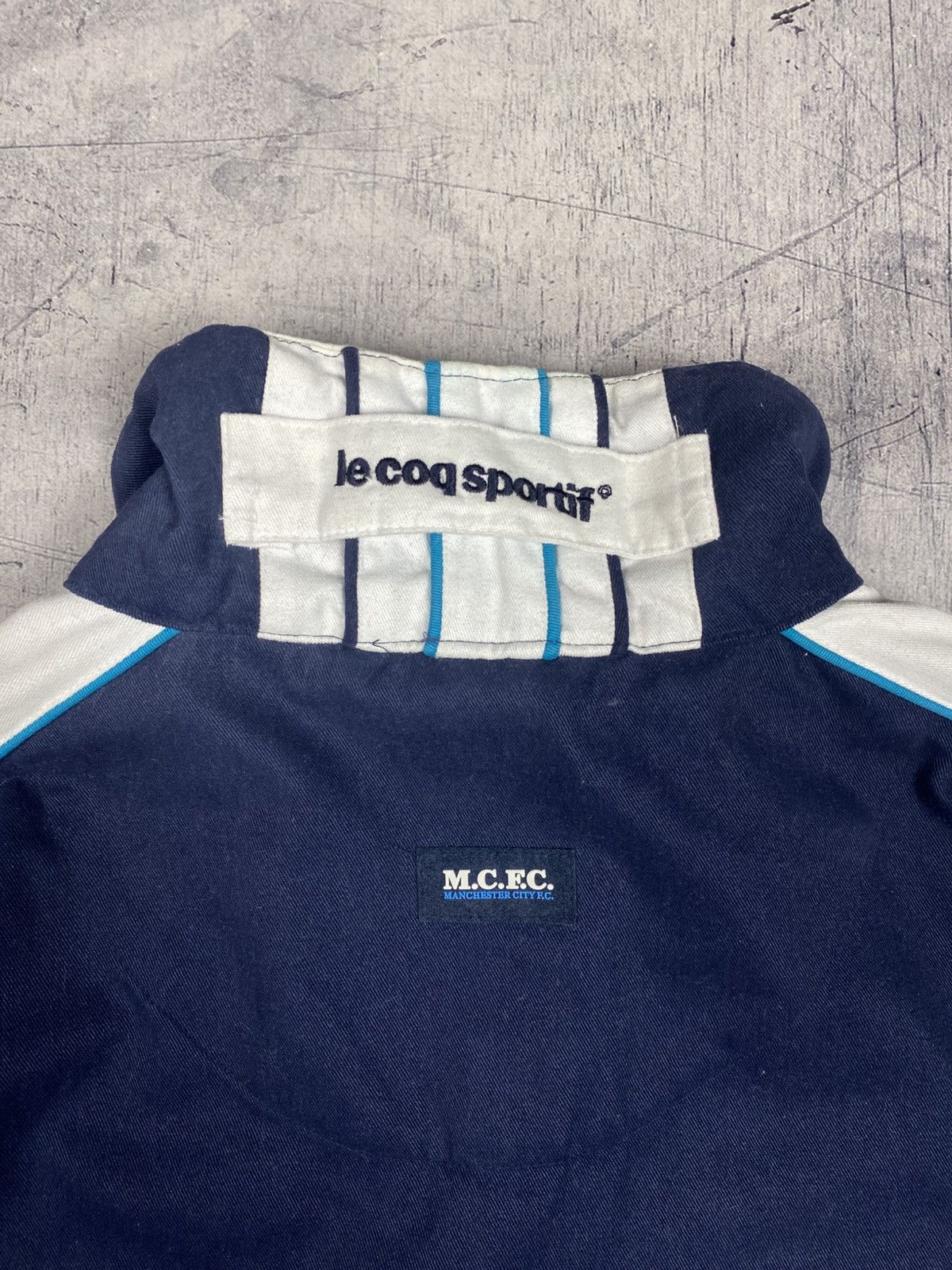 Le Coq Sportif Le Coq Sportif Manchester City MCFC Half Zip Jacket Vintage Size US L / EU 52-54 / 3 - 14 Thumbnail