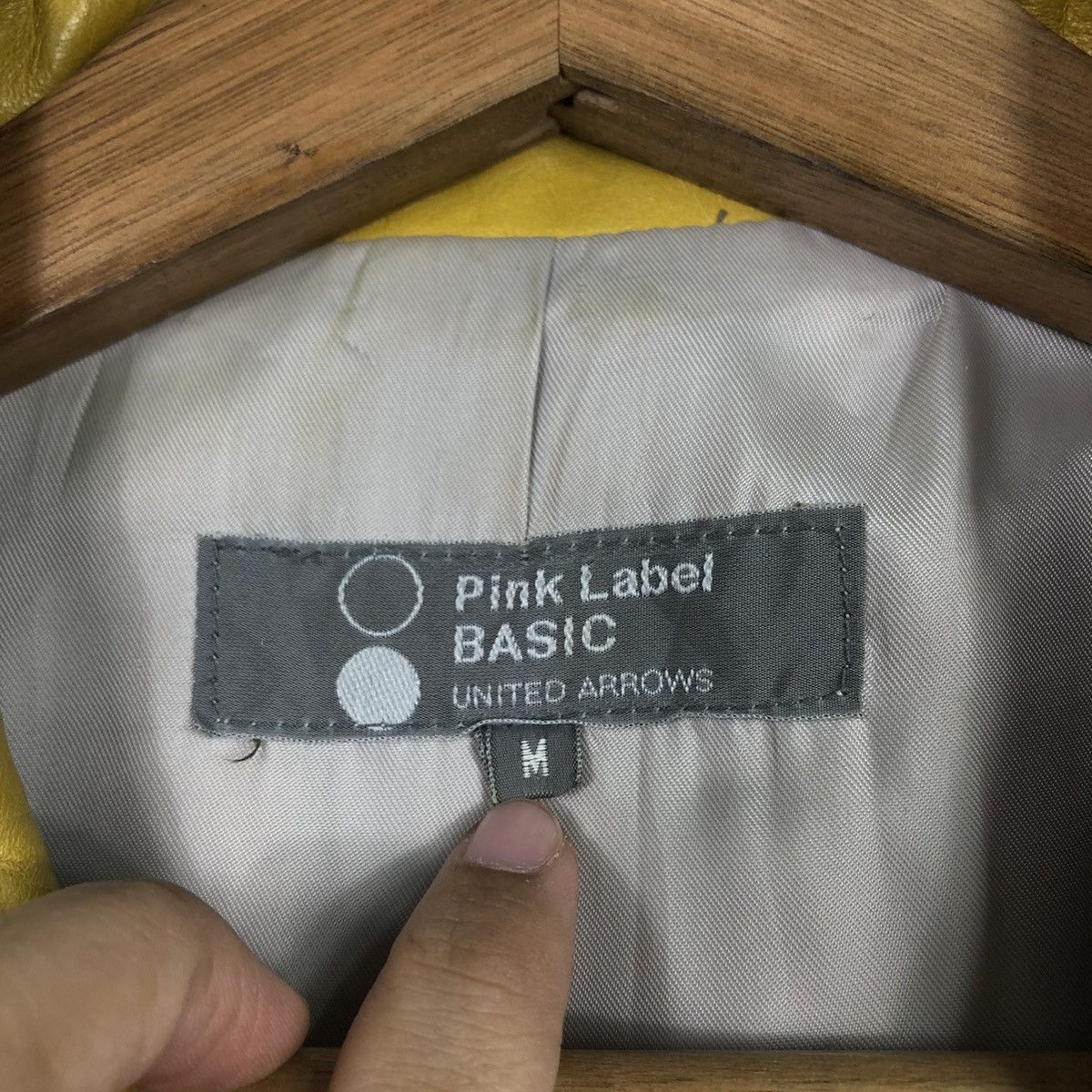 Japanese Brand United Arrows Pink Label Mustard Leather Japan Made Archive Size US M / EU 48-50 / 2 - 18 Thumbnail