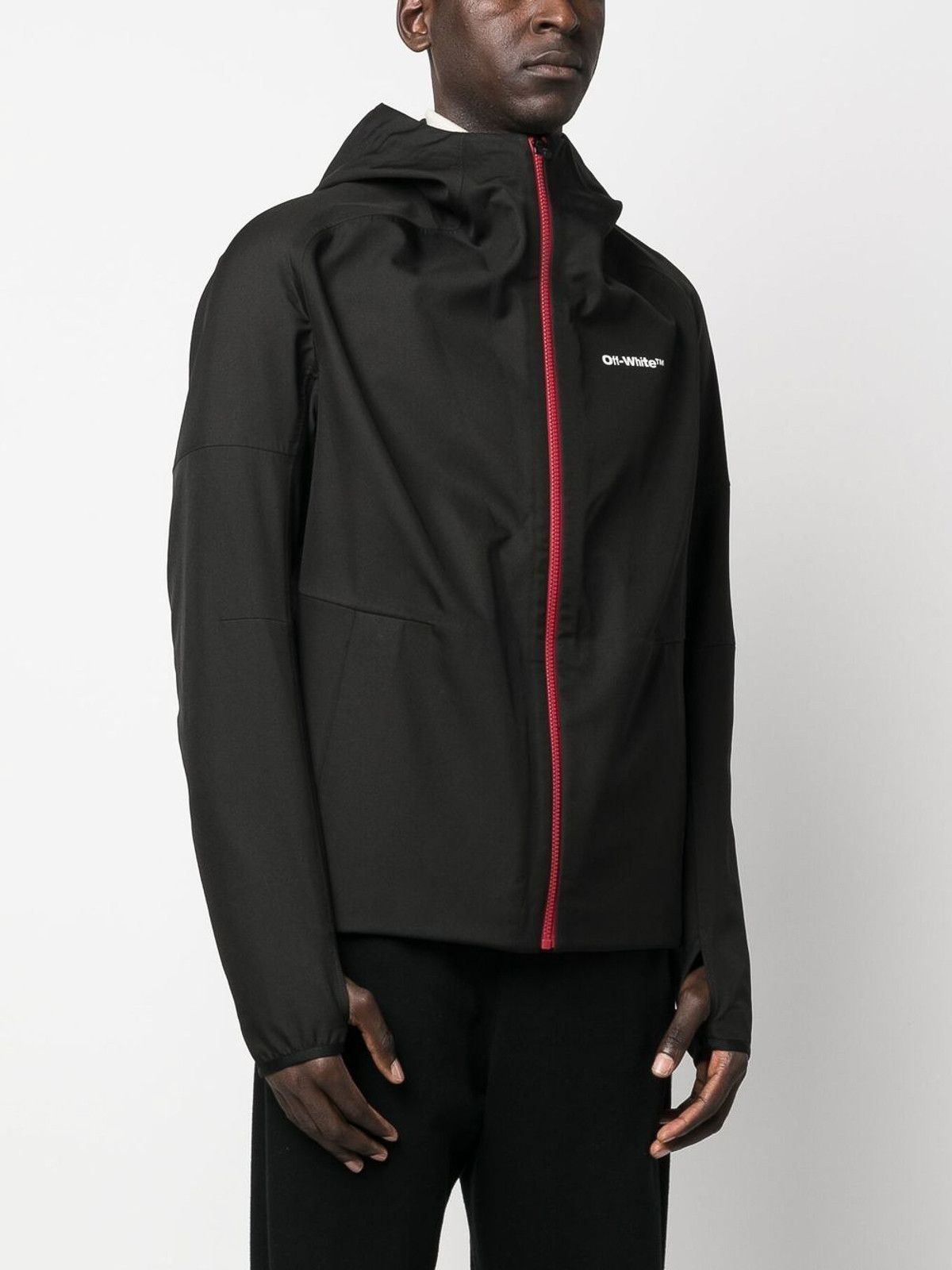 Off-White o1gr1nt0125 Ski Logo Tech Pile Hoodie in Black Size US M / EU 48-50 / 2 - 3 Thumbnail