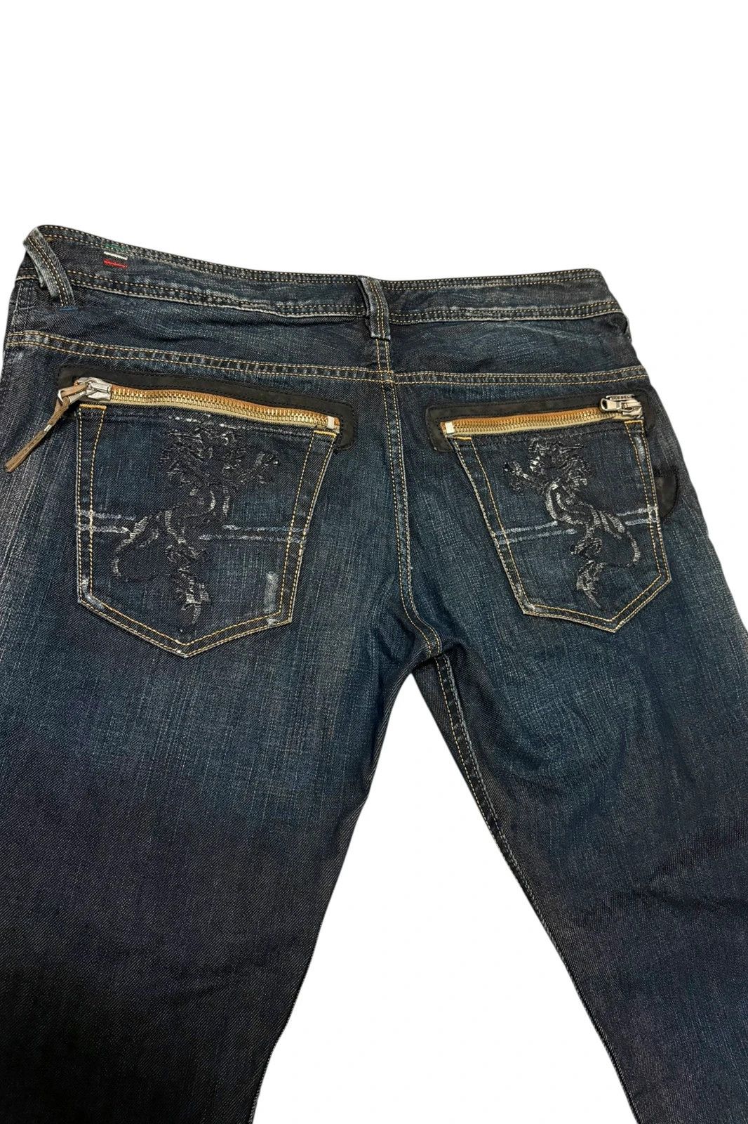 Diesel Japanese Diesel Slammer jeans with leather zips & embroidery Size US 34 / EU 50 - 5 Thumbnail