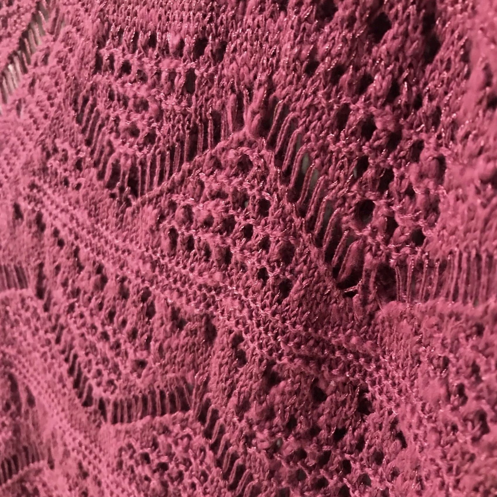 Vintage Maurices Women Pink Scoopy V-Neck Zigzag Open Knit Sleeveless Sweater Vest L Size L / US 10 / IT 46 - 3 Thumbnail