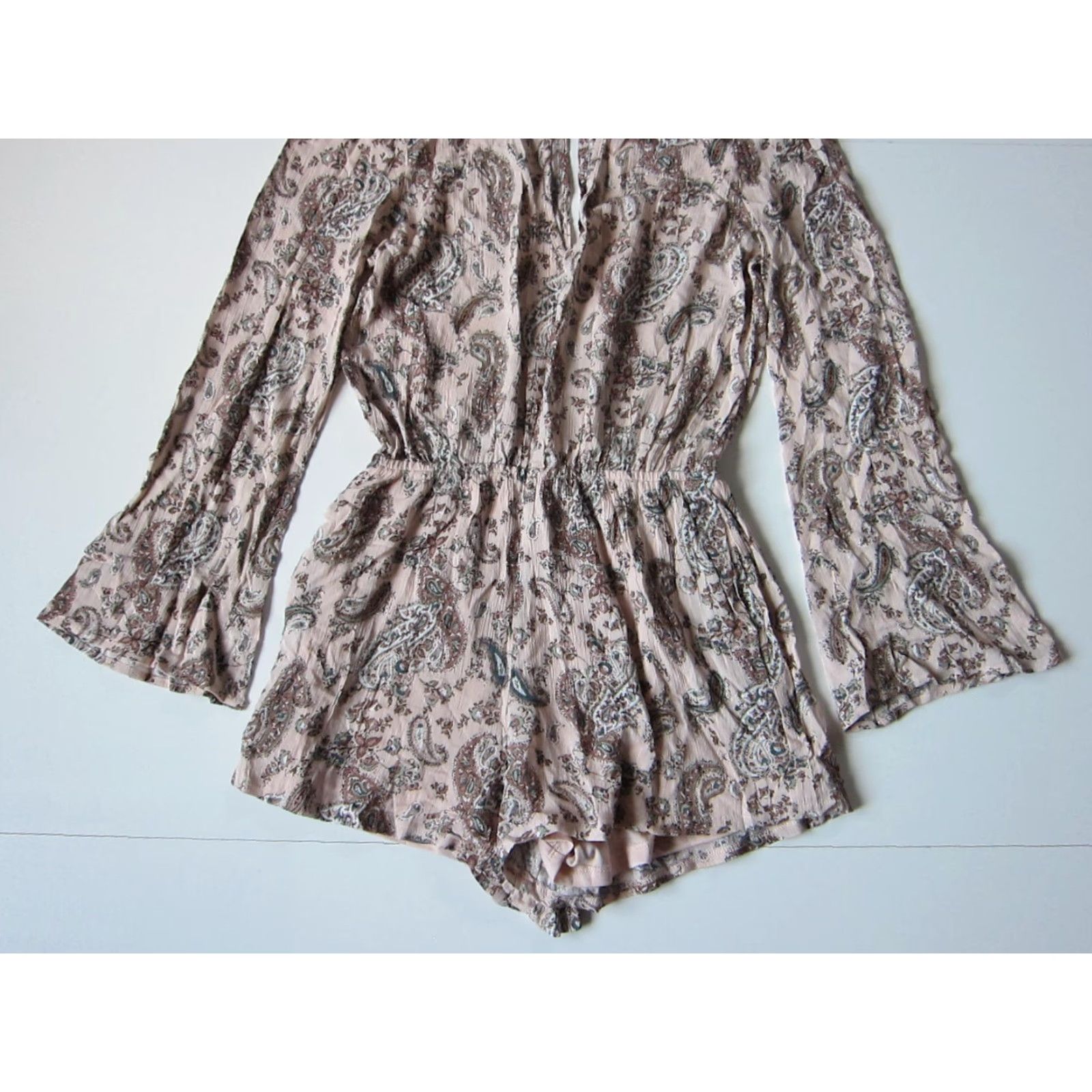 Vintage Mimi Chica 100% Rayon Pink Green Floral Romper Jumper Women's XS Size XS / US 0-2 / IT 36-38 - 4 Thumbnail