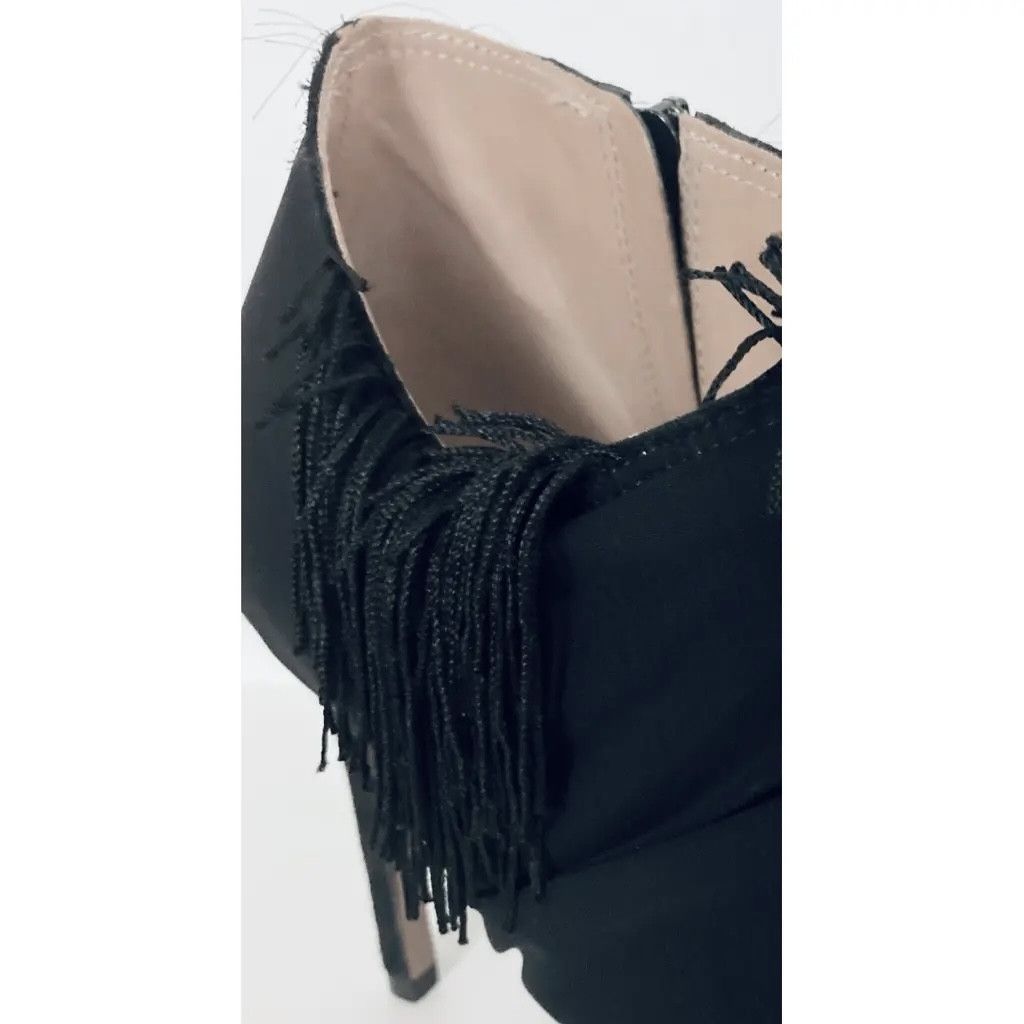 Maison Margiela Maison Margiela Fringed Black Suede Booties Ankle Boots Size US 6.5 / IT 36.5 - 2 Thumbnail