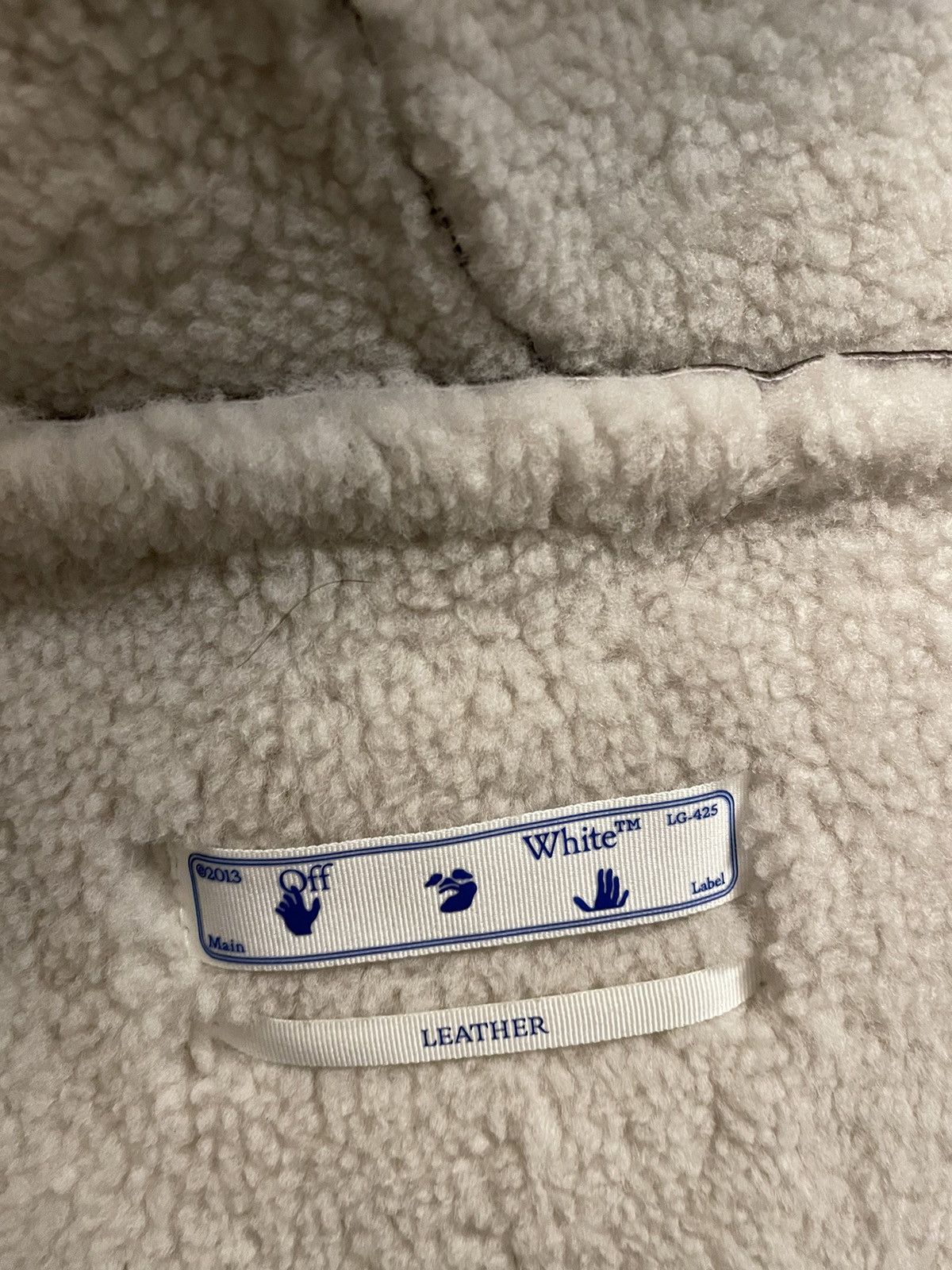 Off-White 🔥Off-White🔥Shearling Leather Jacket Size US M / EU 48-50 / 2 - 12 Thumbnail