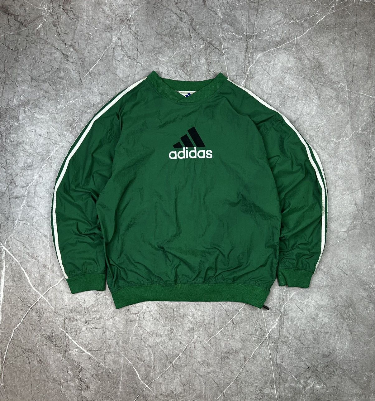 Adidas Vintage 90s Adidas Jacket Mens Large Green Lined Pullover Size US M / EU 48-50 / 2 - 2 Thumbnail